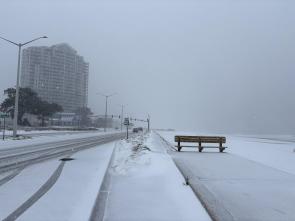 Biloxi, Mississippi. To the right is the Gulf of Mexico.