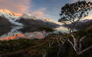 Sunrise in the remote fjords of Patagonia, Chile [OC][3840×2400]
