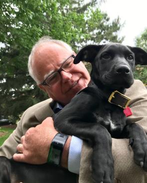 Tim Walz and Scout