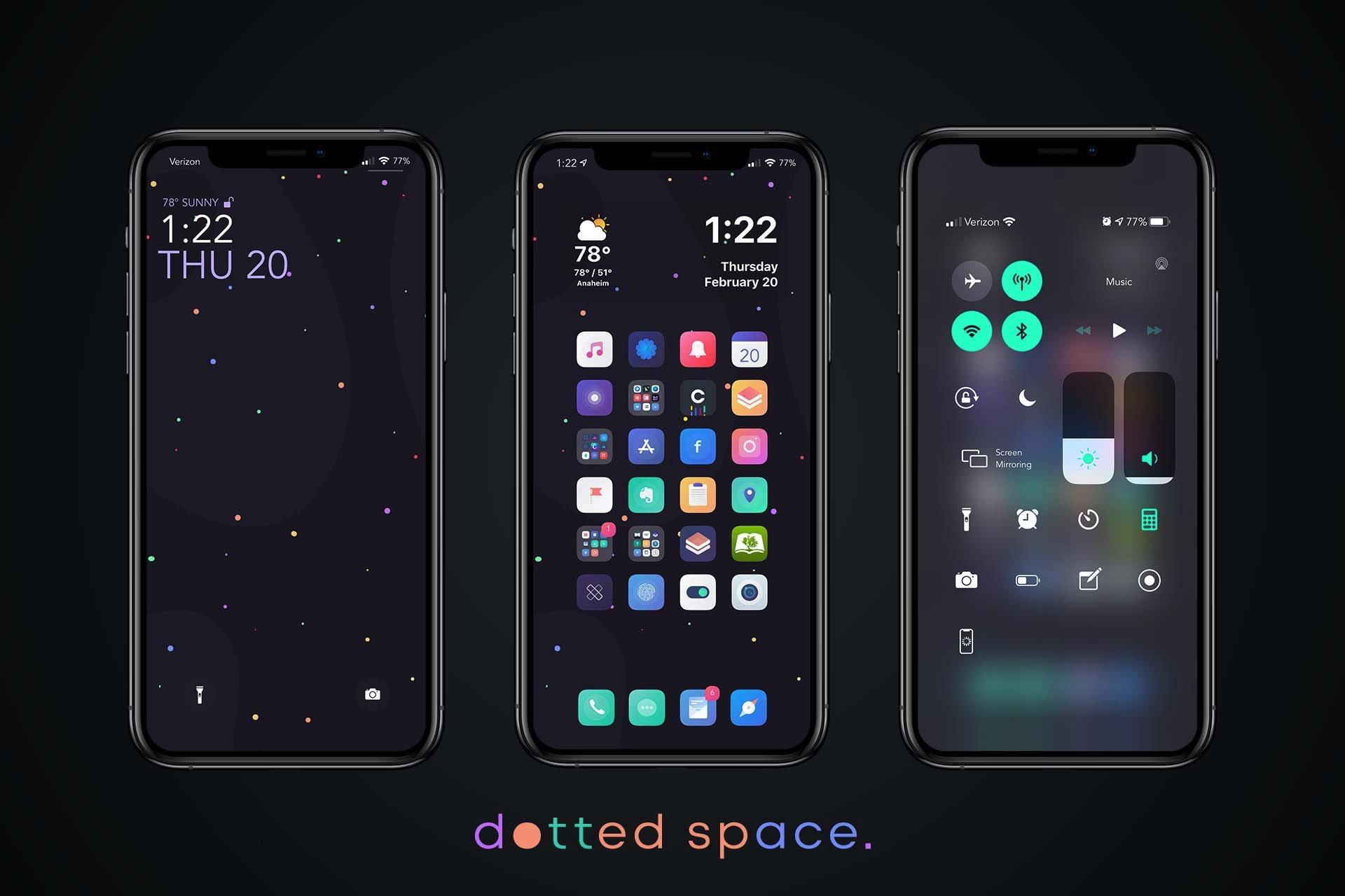 Setup Dotted Space Ios 13 3 Iphone 11 Pro Max Theme Setup Iosthemes