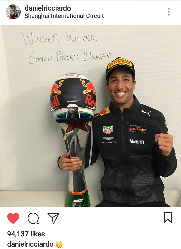 Daniel On Instagram Formula1