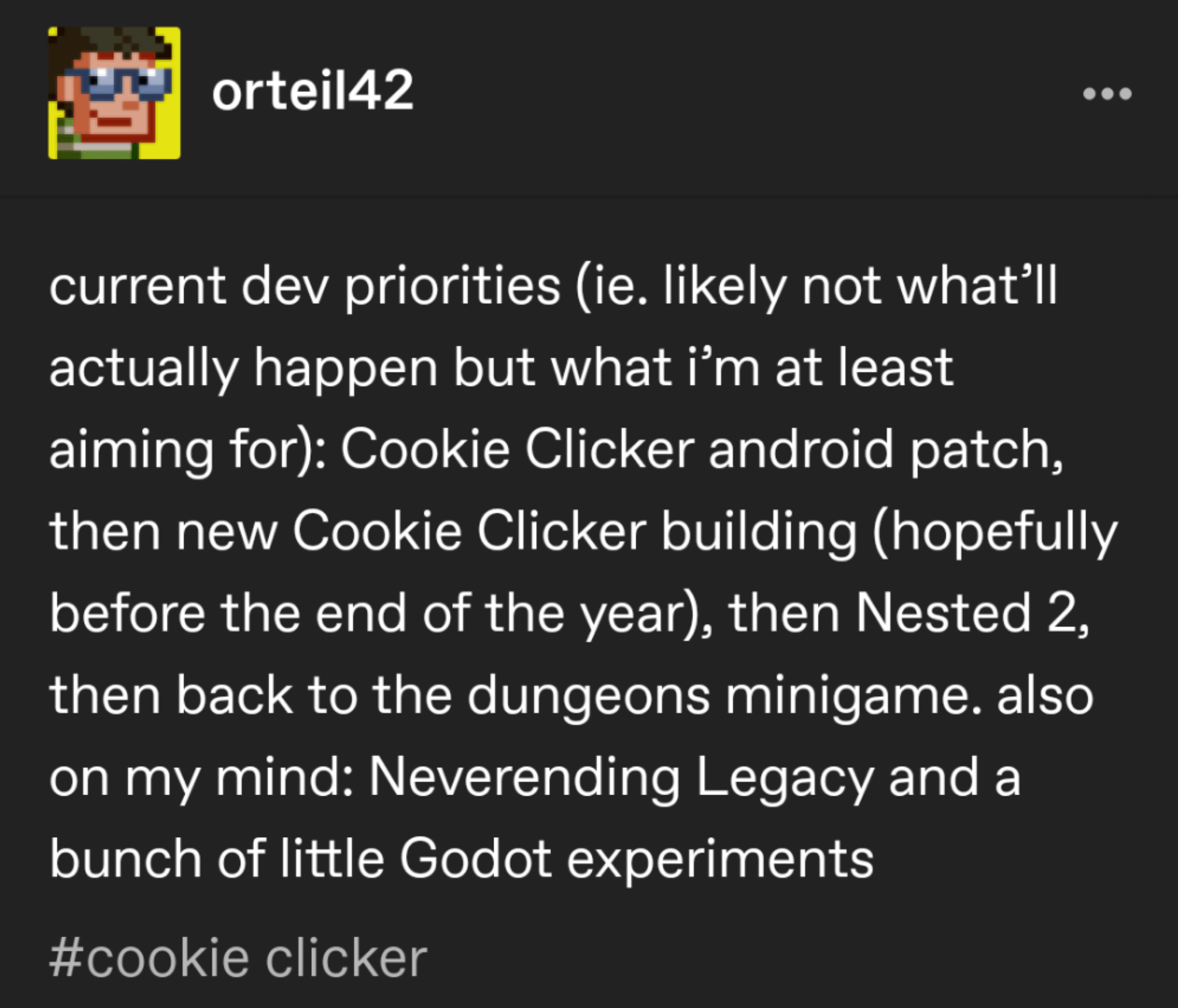 Orteil On Twitter Cookie Clicker Mobile App Progress It S Getting Serious Check Out Our Patreon For More Of This Stuff S T Co 3blcxo2e1f S T Co Gaqfxqkip2 Cookie Clicker GENRECasual Indie Simulation Strategy DEVELOPEROrteil DashNet RELEASE DATE.