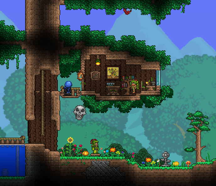 So, I made the Adventure Time tree house on Terraria ...