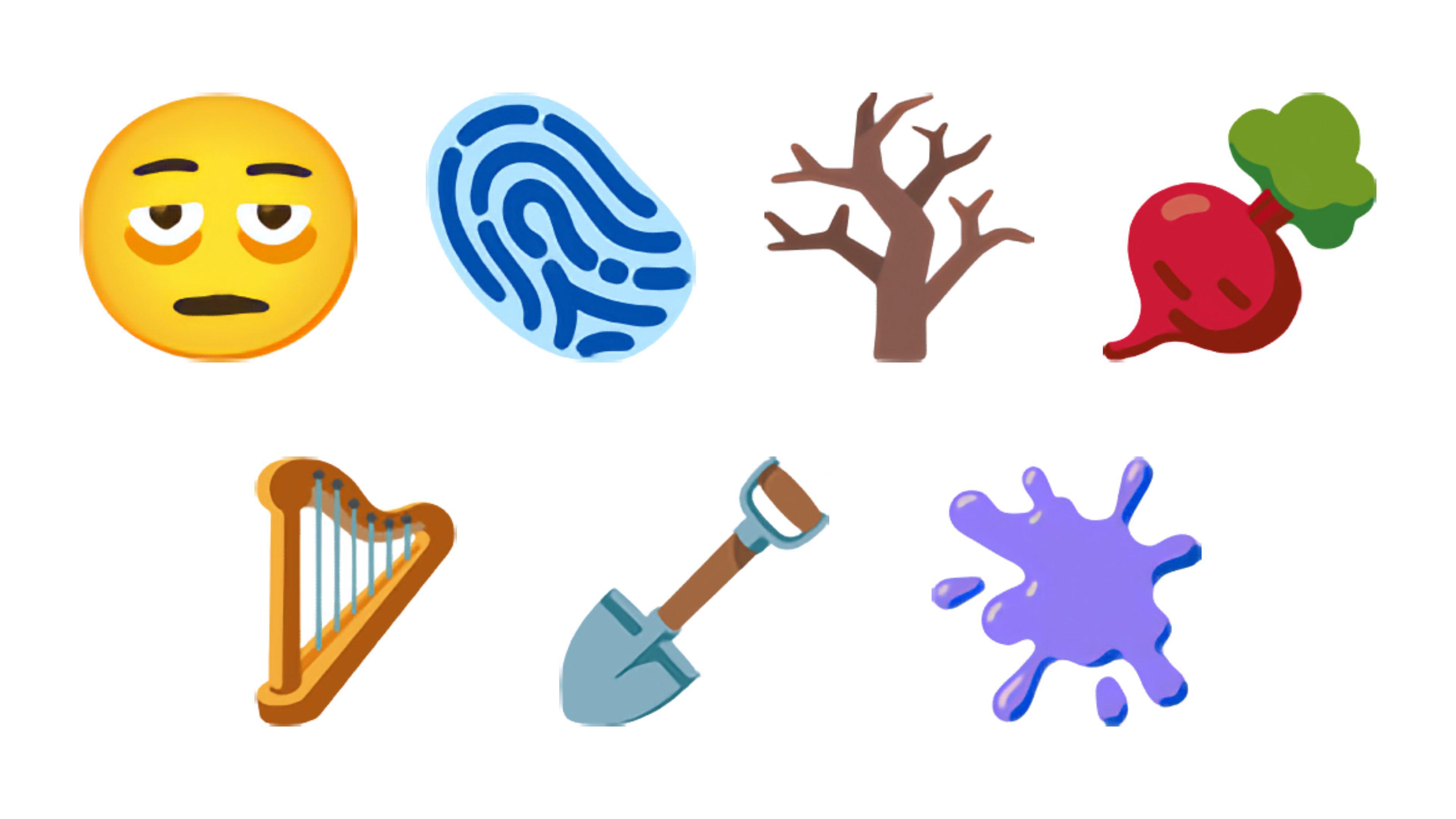 New emojis shown below are expected to appear in iOS 18. : riphone