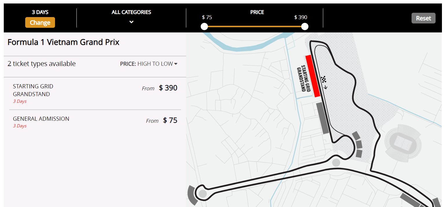 Early Pricing For Vietnam Gp Revealed Formula1