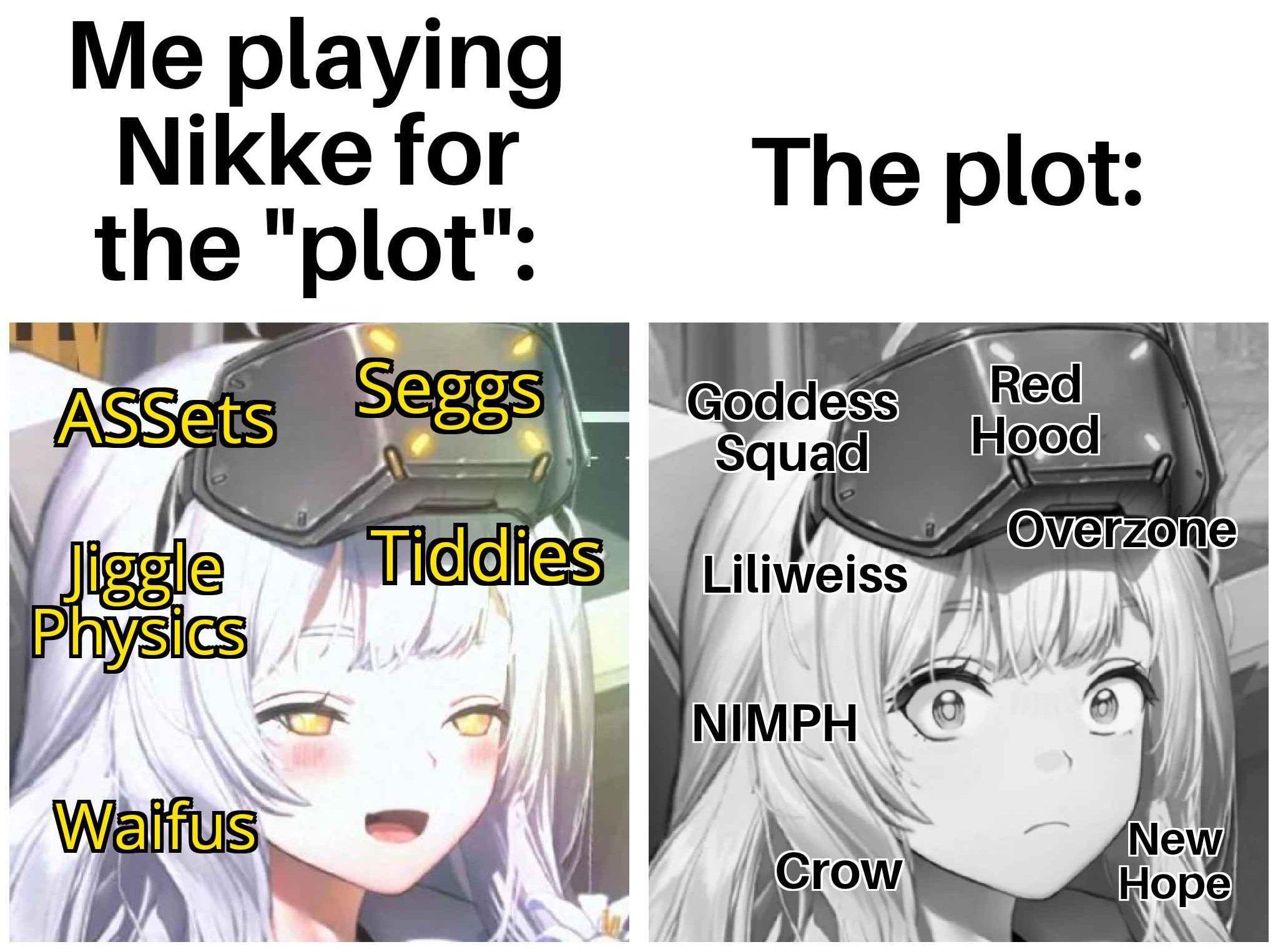 Do you play Nikke for The Plot or The Plot? : rNikkeMobile