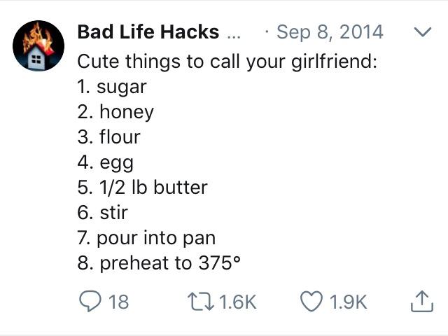 Running out of nicknames for your girlfriend? try these: