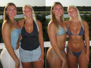 college clothed/bikini
