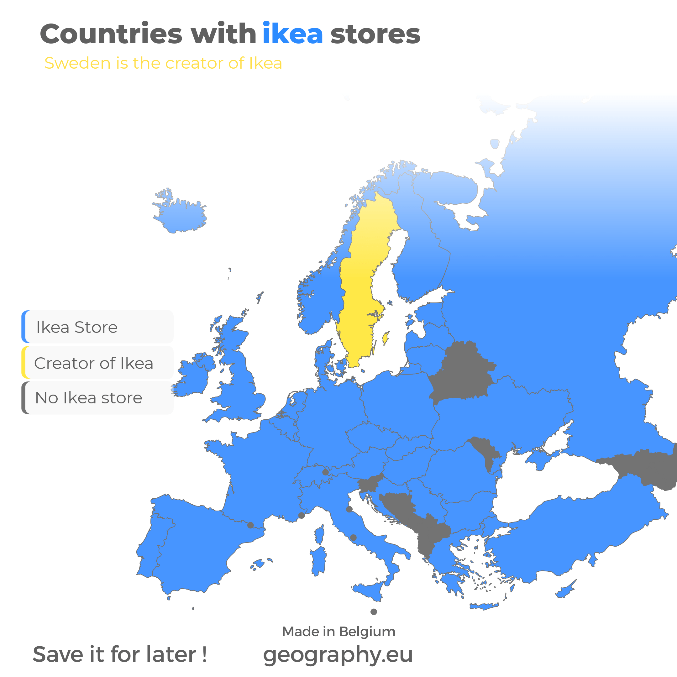 Countries With Ikea Stores Mapporn