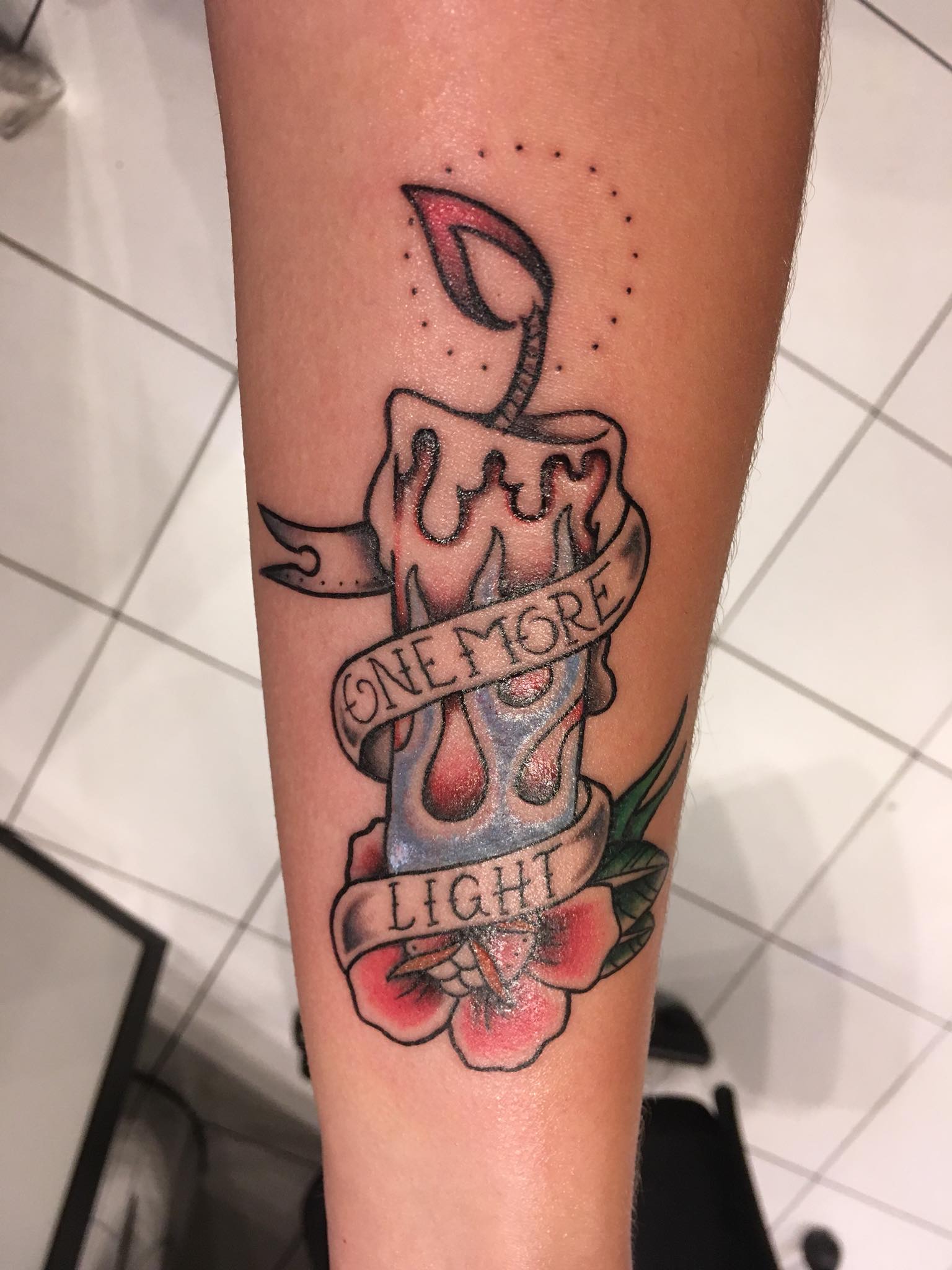 My Candle In Memory Of Chester Bennington By Jeff At Under My Skin In Marseille Tattoos