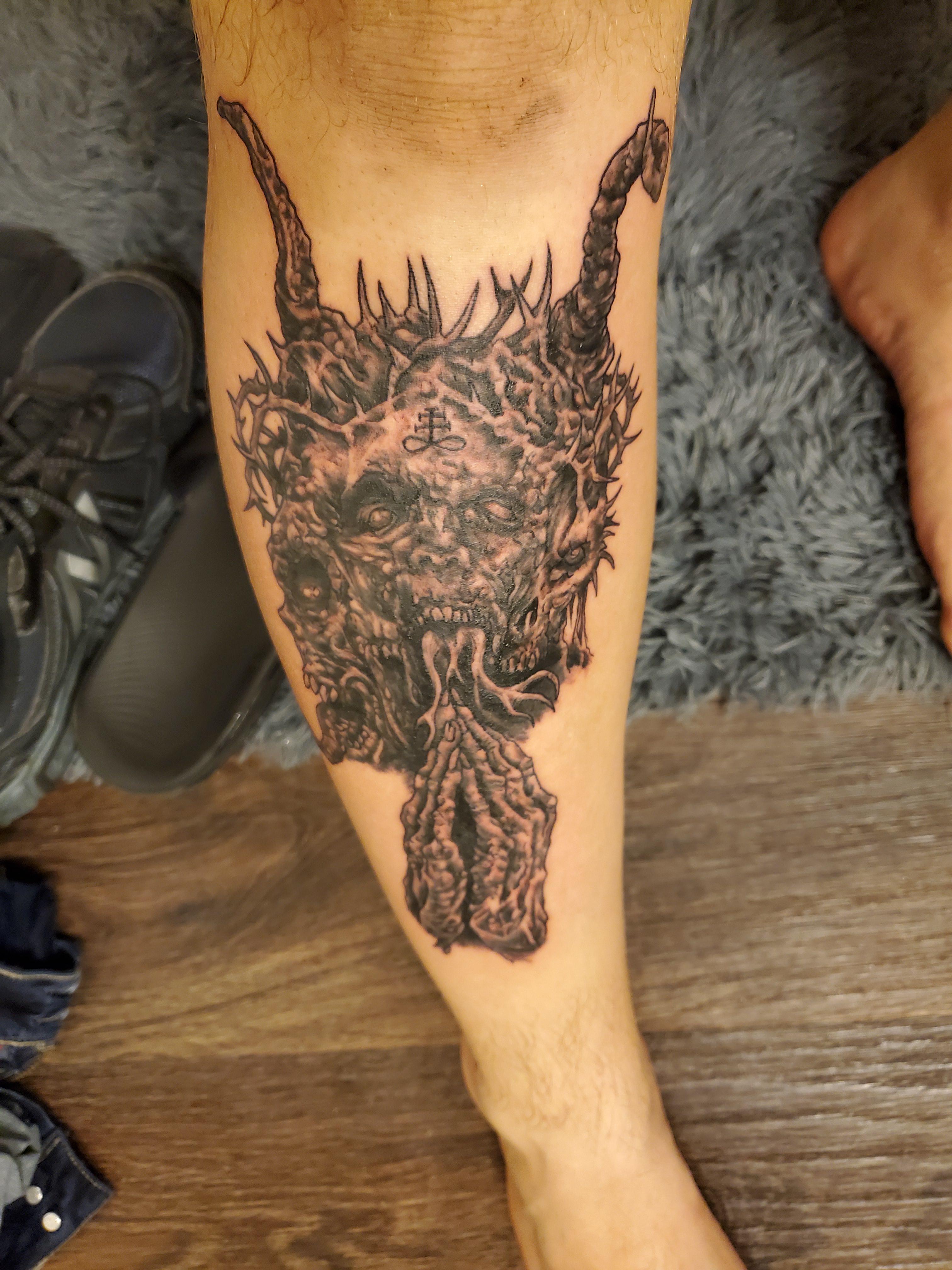 Dantes Inferno Cross Tattoo