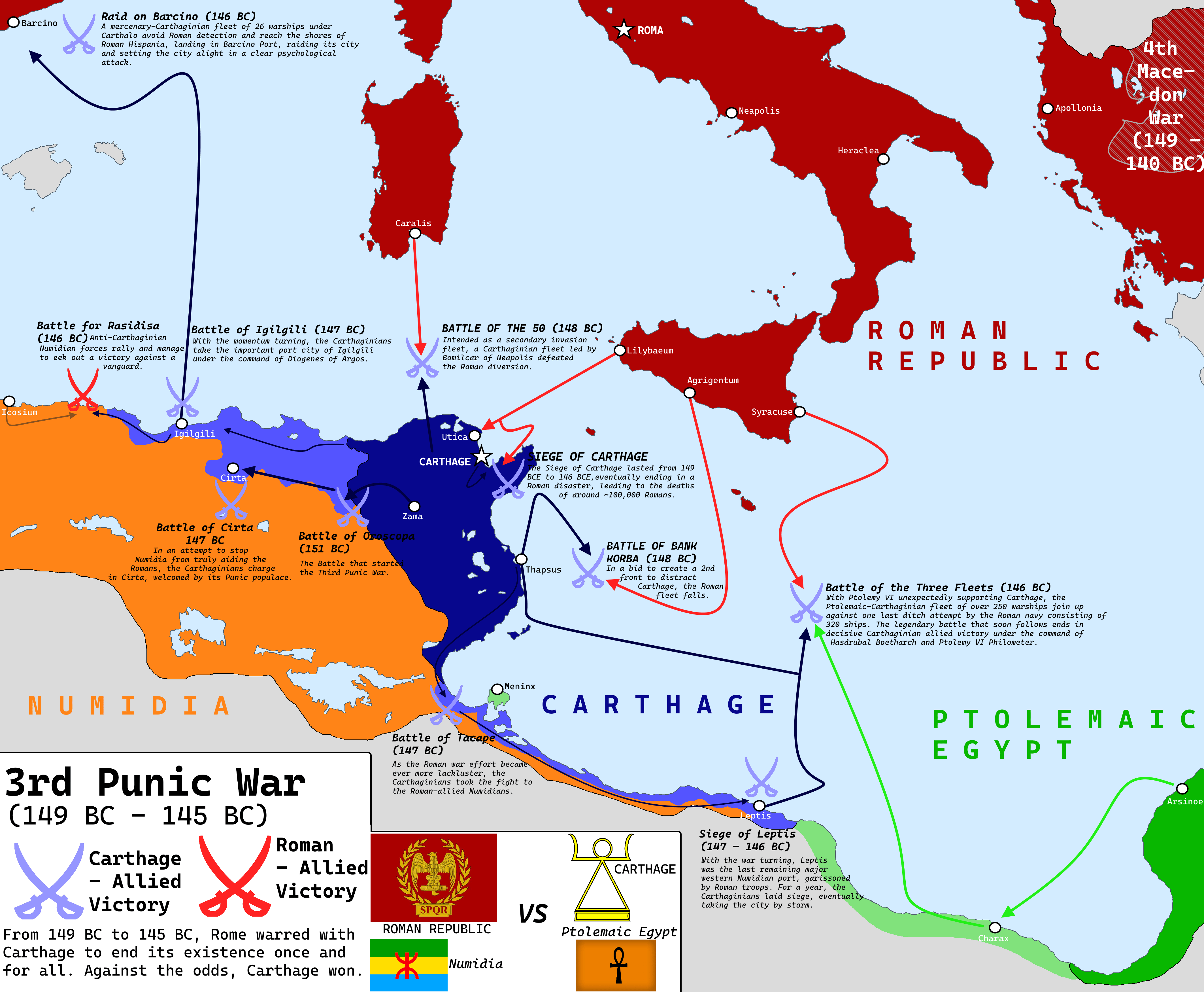 Rome After Third Punic War Dates Maps Third Punic War 