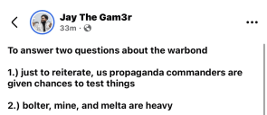 Melta equipment and bolt pistol confirmed to be heavy (pen)