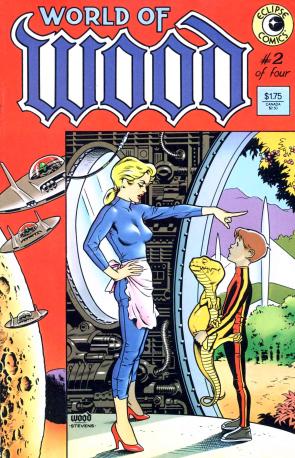 Cover art by Wally Wood and Dave Stevens for World of Wood #2 (May 1986).