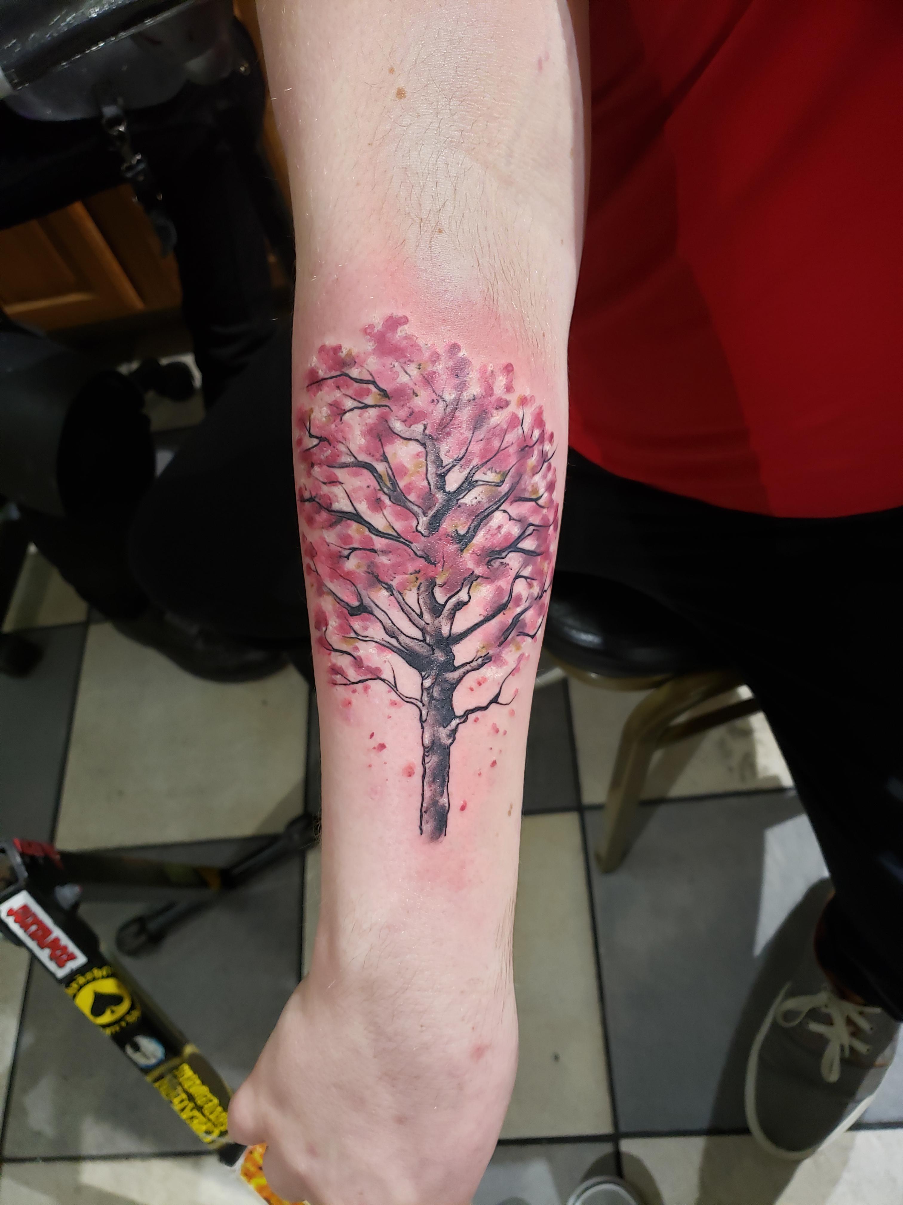 Magnolia Tree Done By Michael Tofano At Chicago Tattoo Piercing Co Tattoos