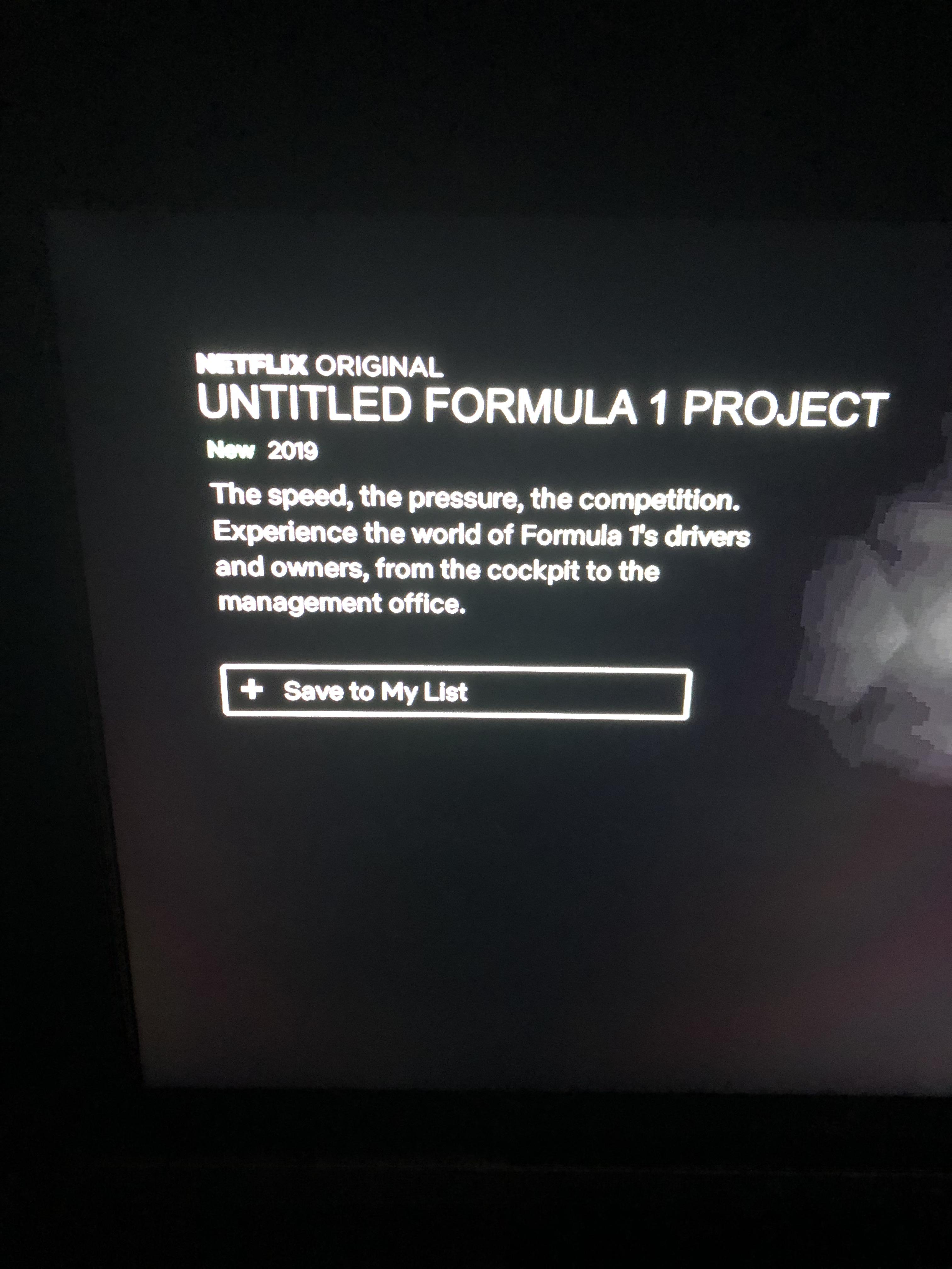 Netflix Untitled Formula 1 Project Formula1