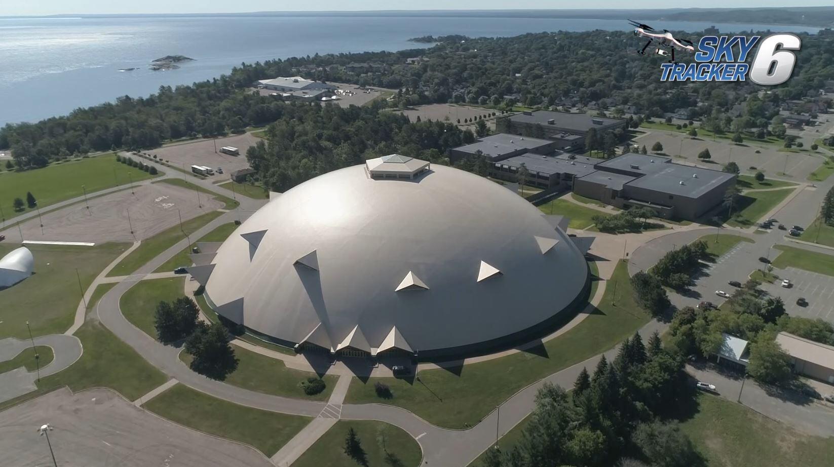 Superior Dome, Marquette MI. Largest wooden dome in the world, if thats  the kind of thing youre in to. : rstadiumporn