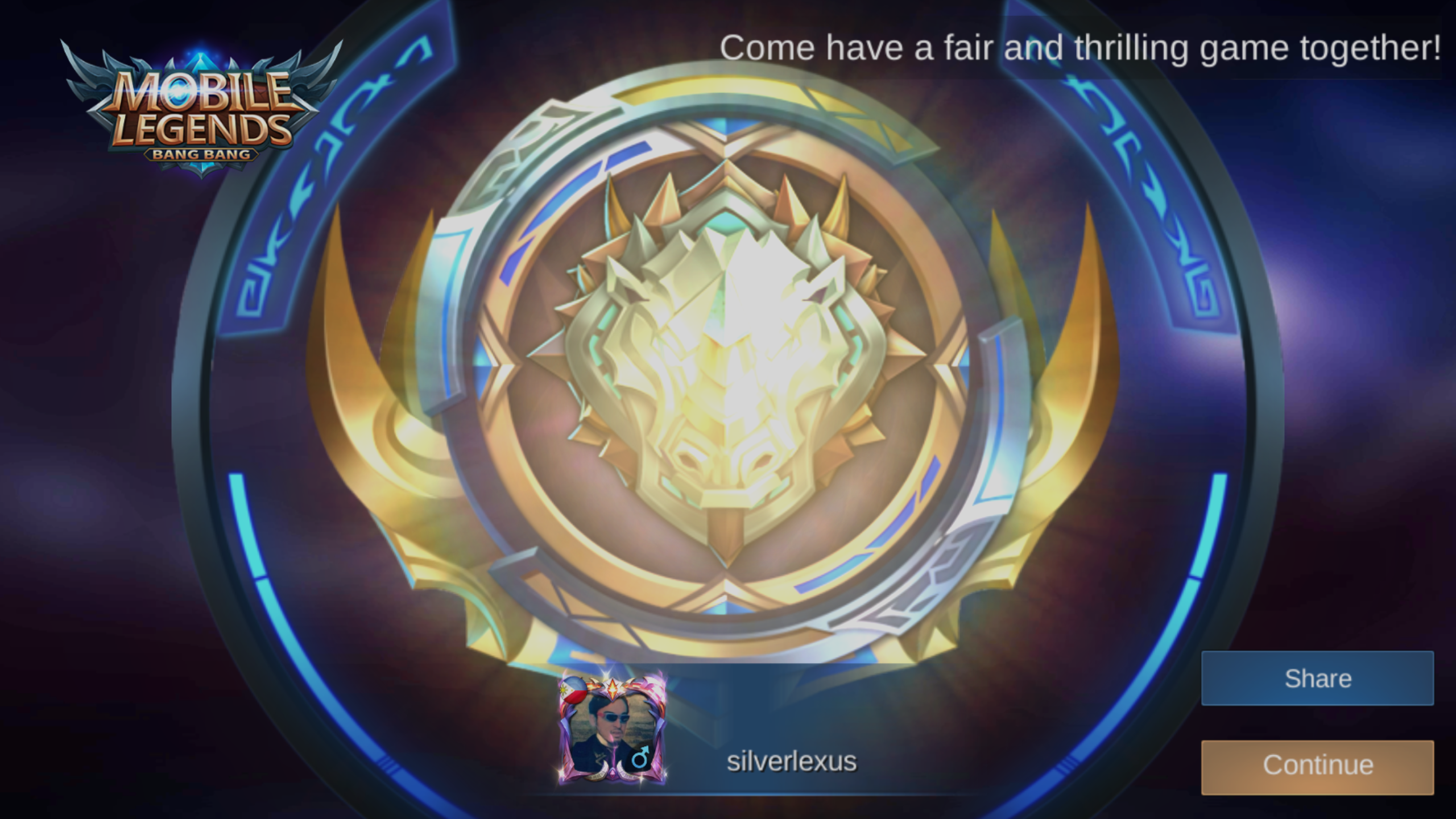 Im Sorry What After All Ive Done To Get Mythic Epic Logo Shows Up Hahaha Well Mythical Epic I Guess Mobilelegends
