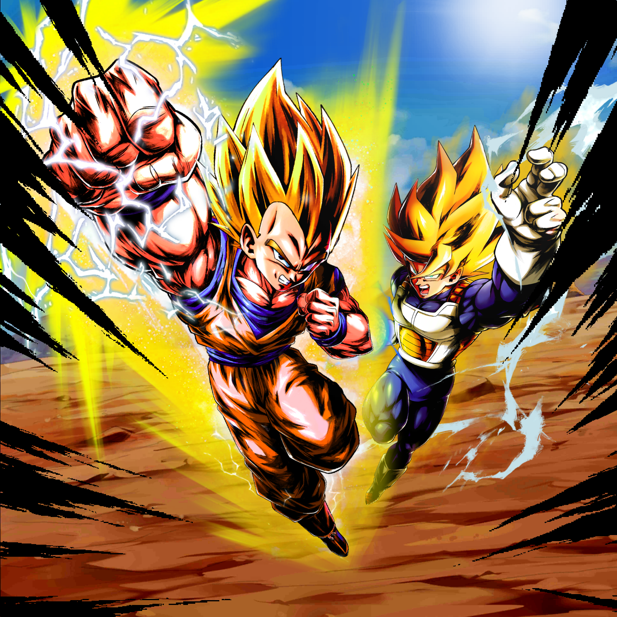 +high quality+ fresh reroll, crystals 15.000+ ultra units: C Mon Vegeta It Ll Be Quick I Promise You Said The Same Thing About Fusion You Bafoon Goku And Vegeta Sparring In Each Others Clothes Dragonballlegends