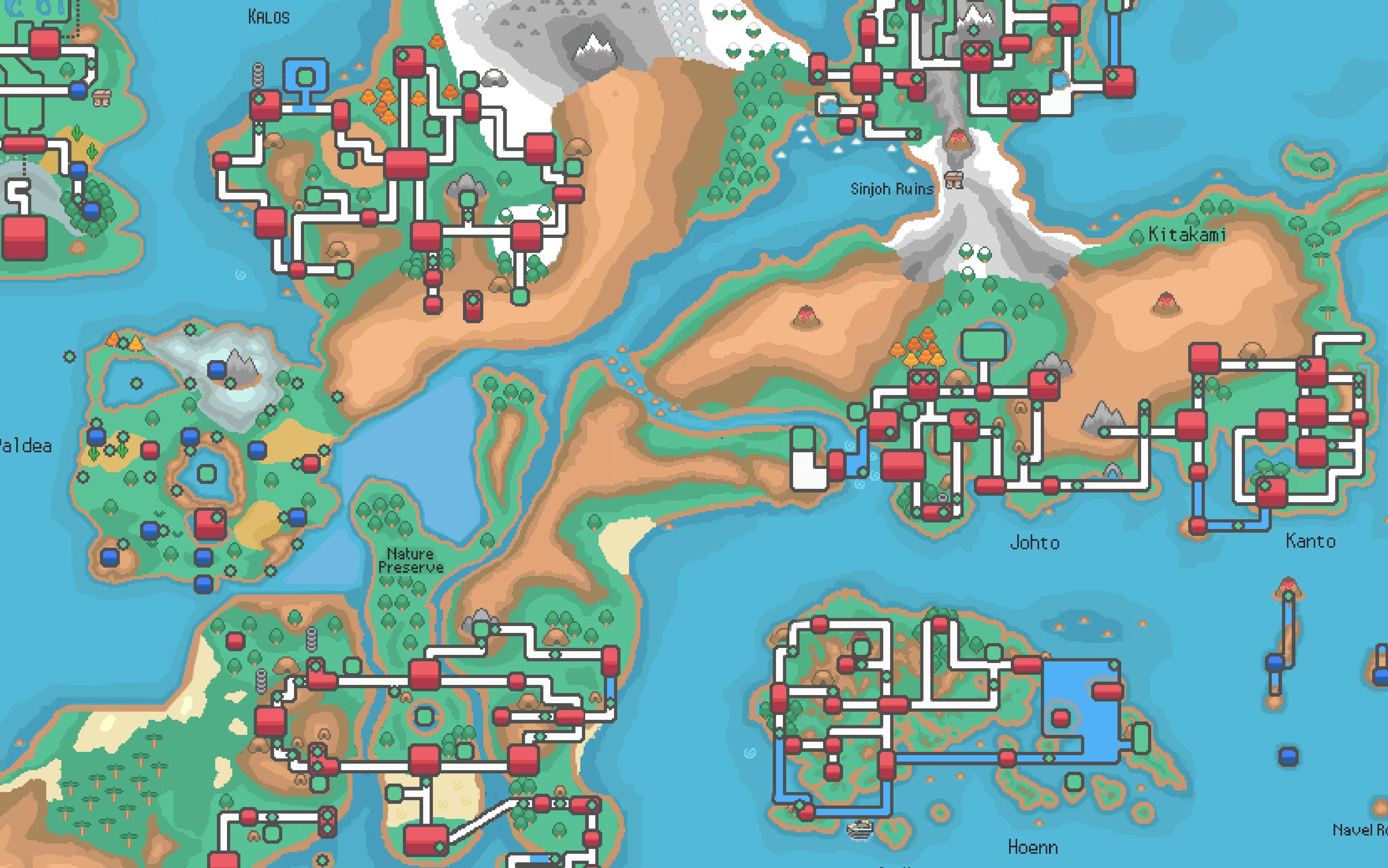 Pokemon World Map And Locations PogoMap Info Pokemon GO World Map 