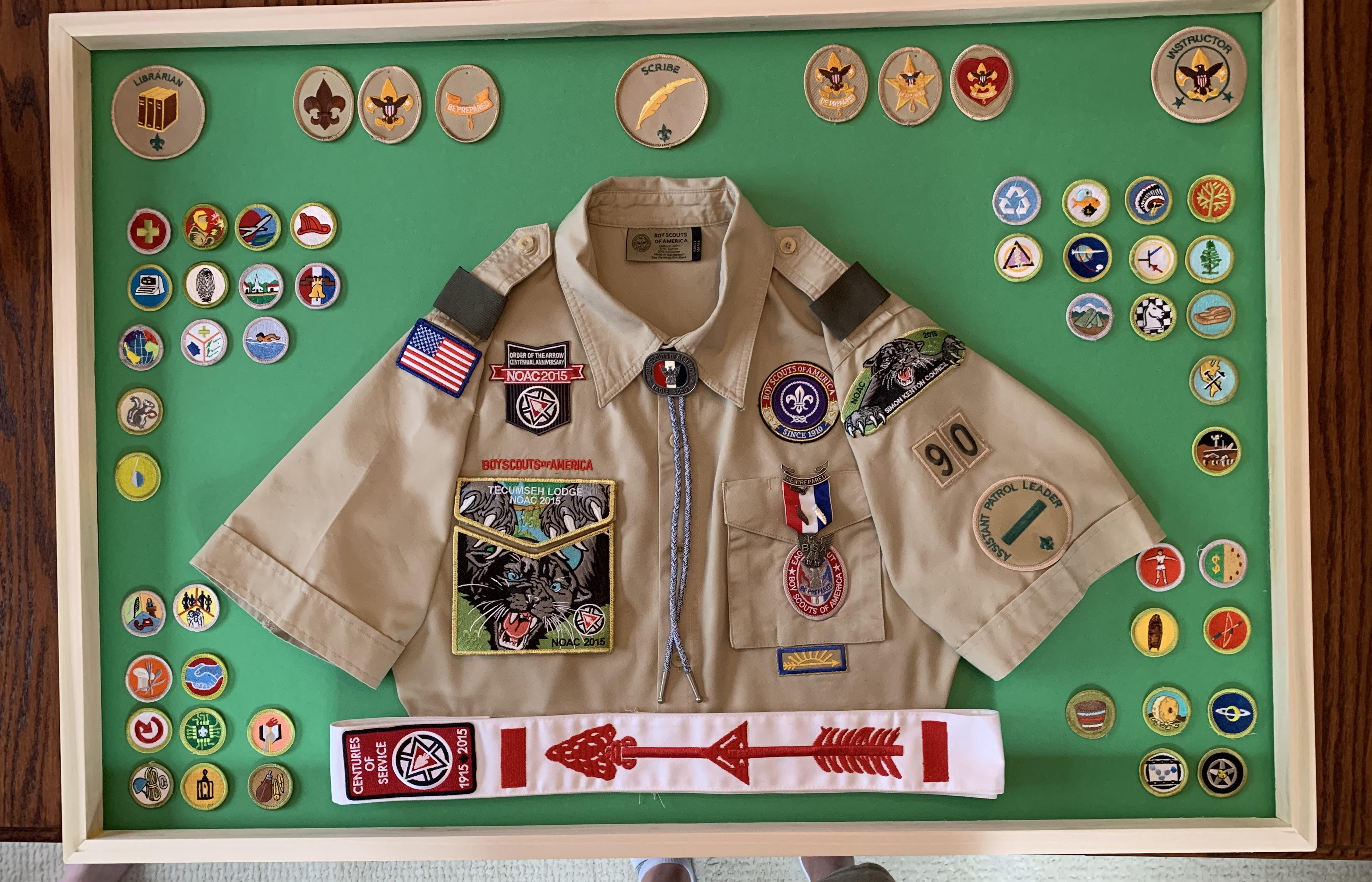 Boy Scouts Sash Merit Badge Placement Central Square Has A New Eagle