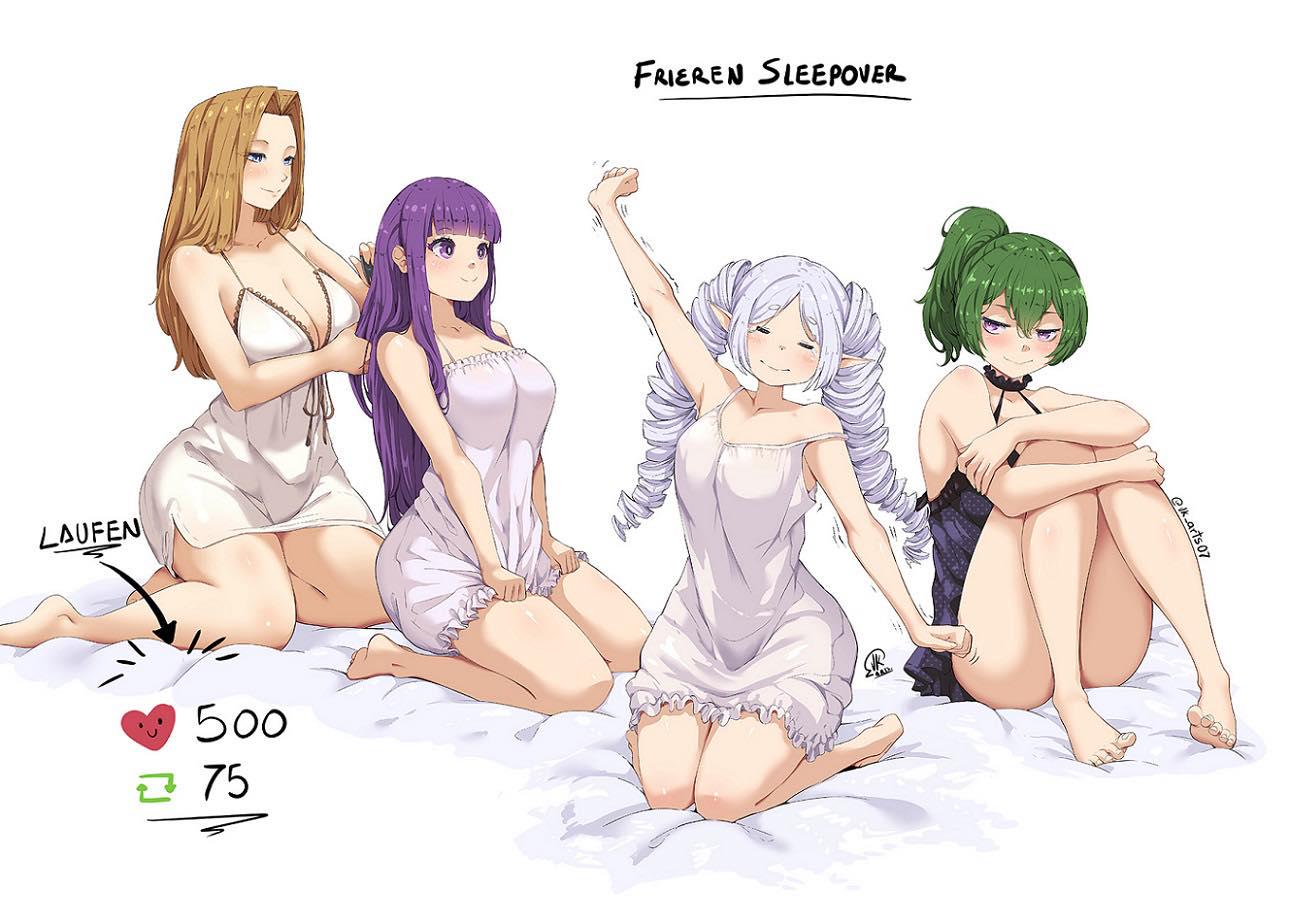 Frieren girls sleepover by jk_arts07 : rFrieren