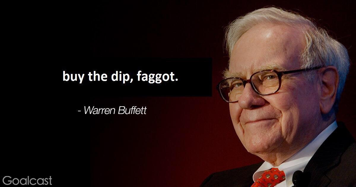 always trust buffet rwallstreetbets on always buy the dip warren buffett