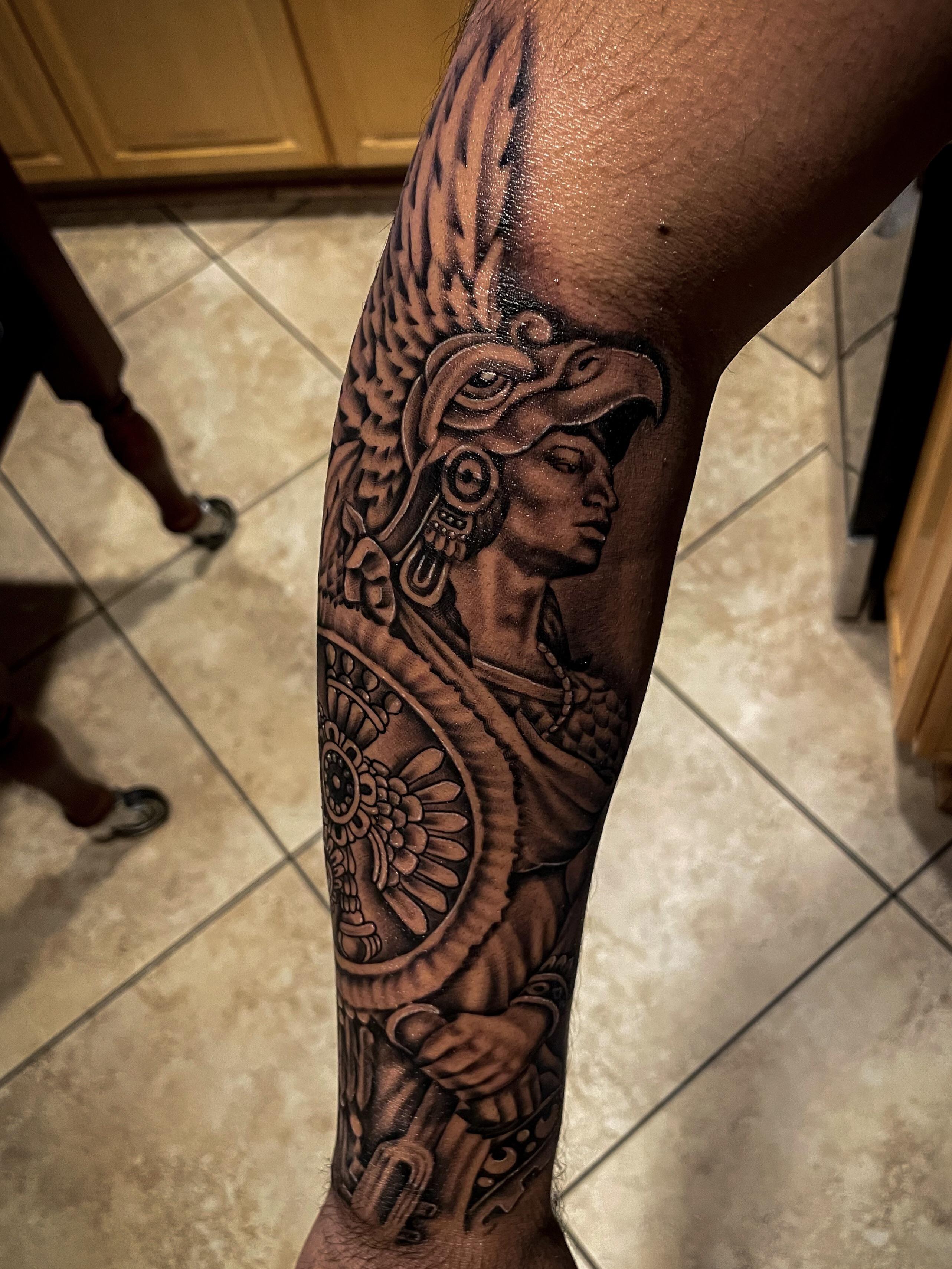 Aztec leg sleeve tattoos aztec tattoos: ancient symbolism in modern