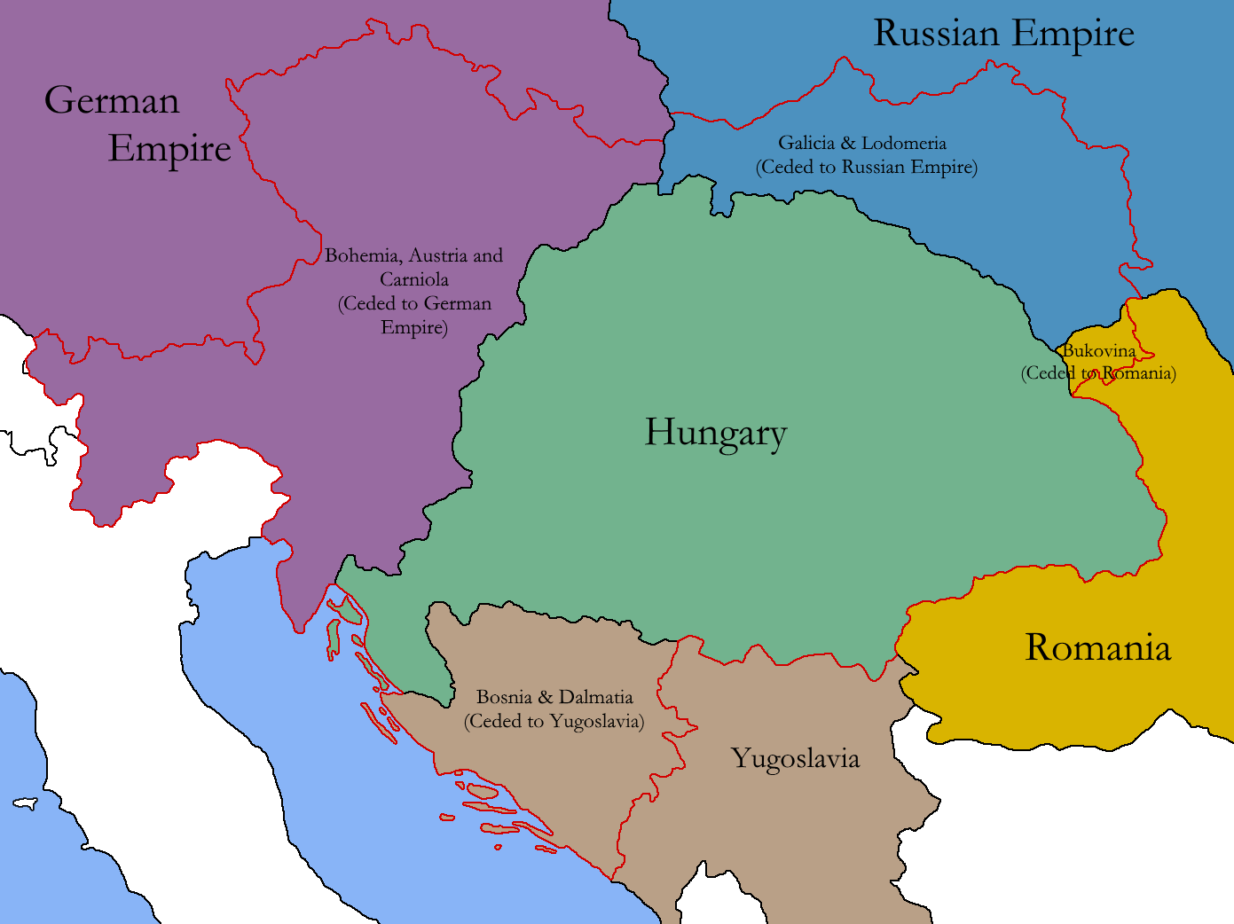 Austria Hungary Ww1 Map 