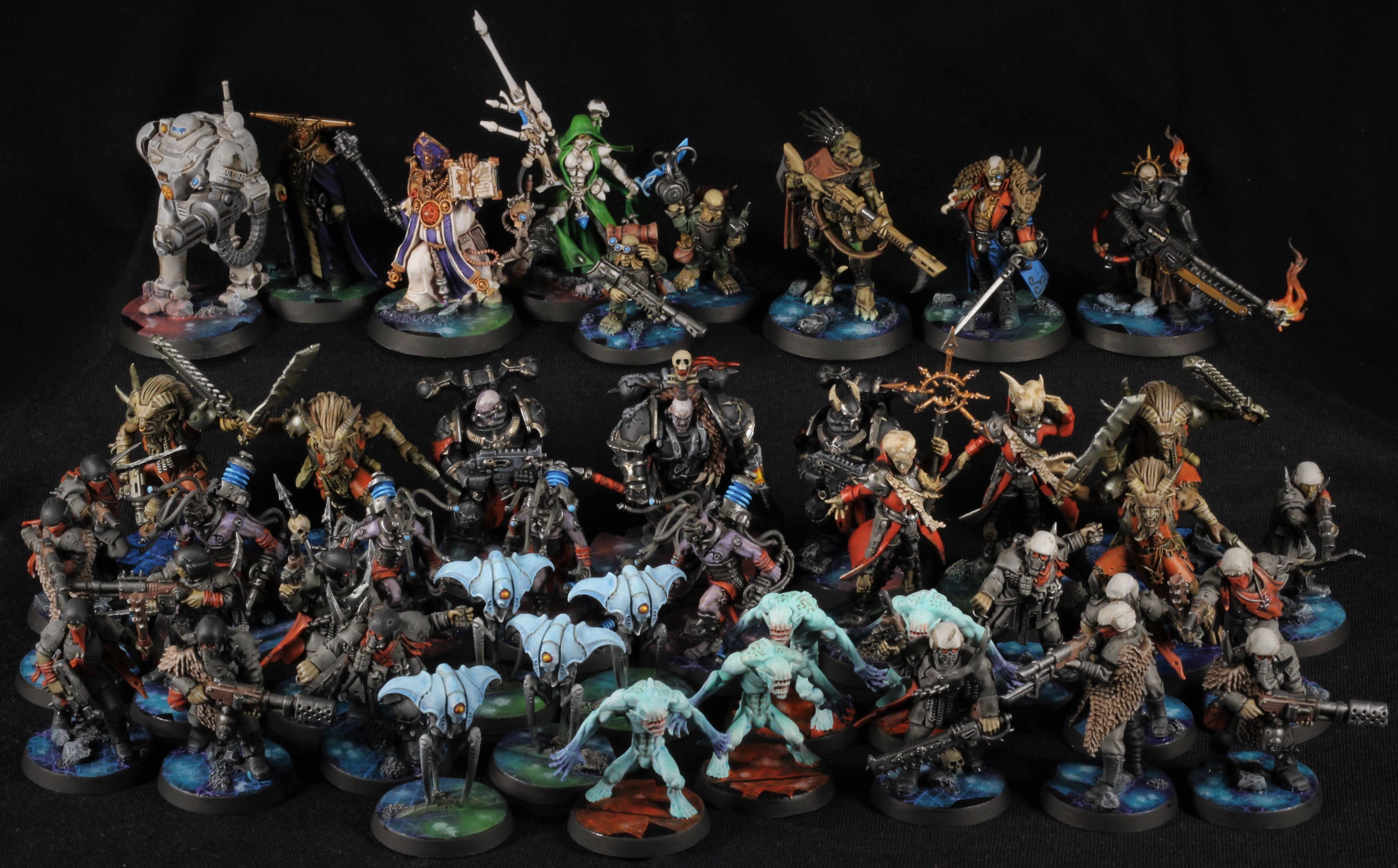 I painted every blackstone fortress model using just 3 brushes, 14