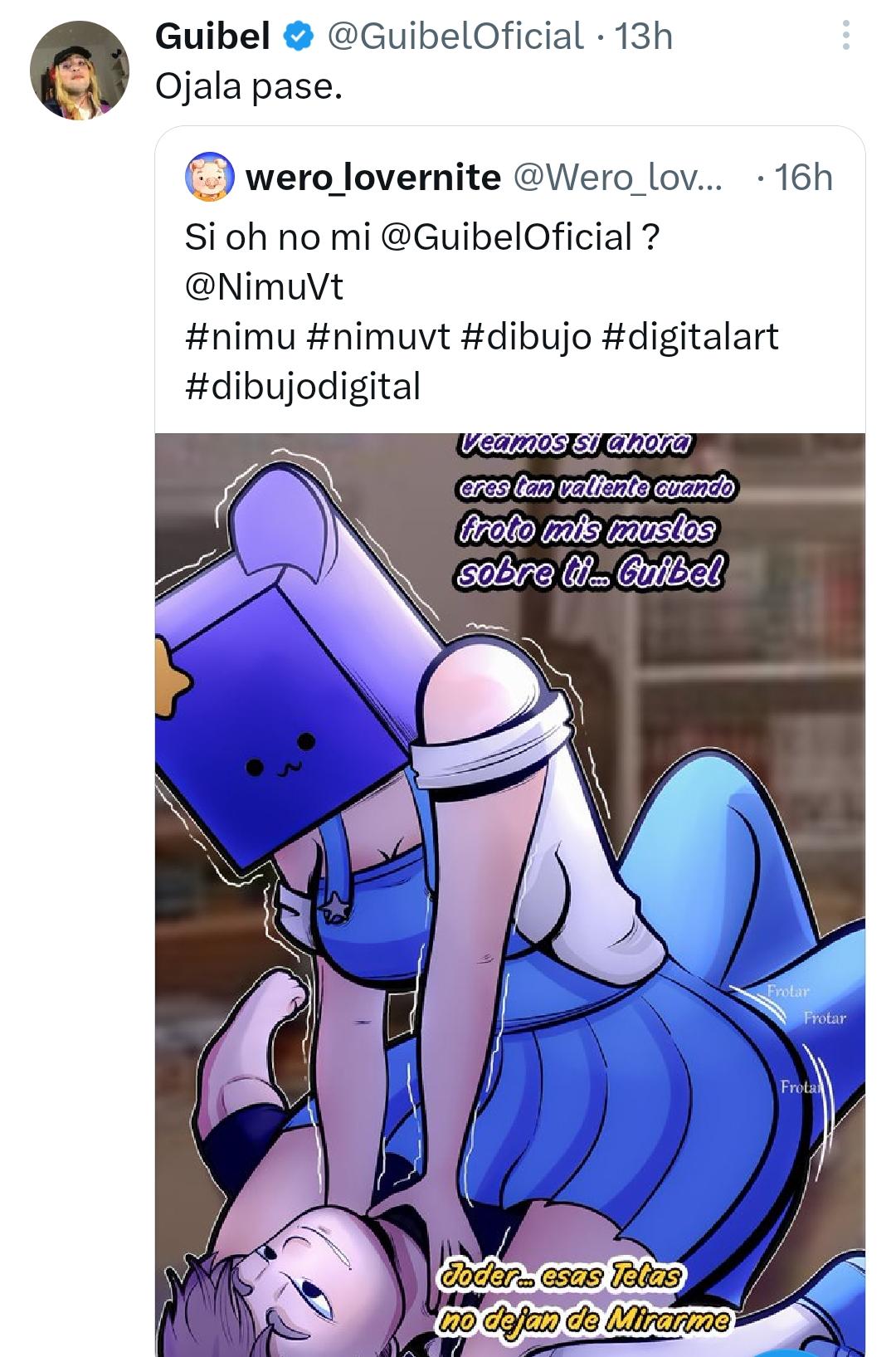 El mismo artista que nos trajo el ship de darkrai x erispheria y hoxy x  biyin, ahora nos trae guibel x nimu 🗿 : rBeelcitosMemes