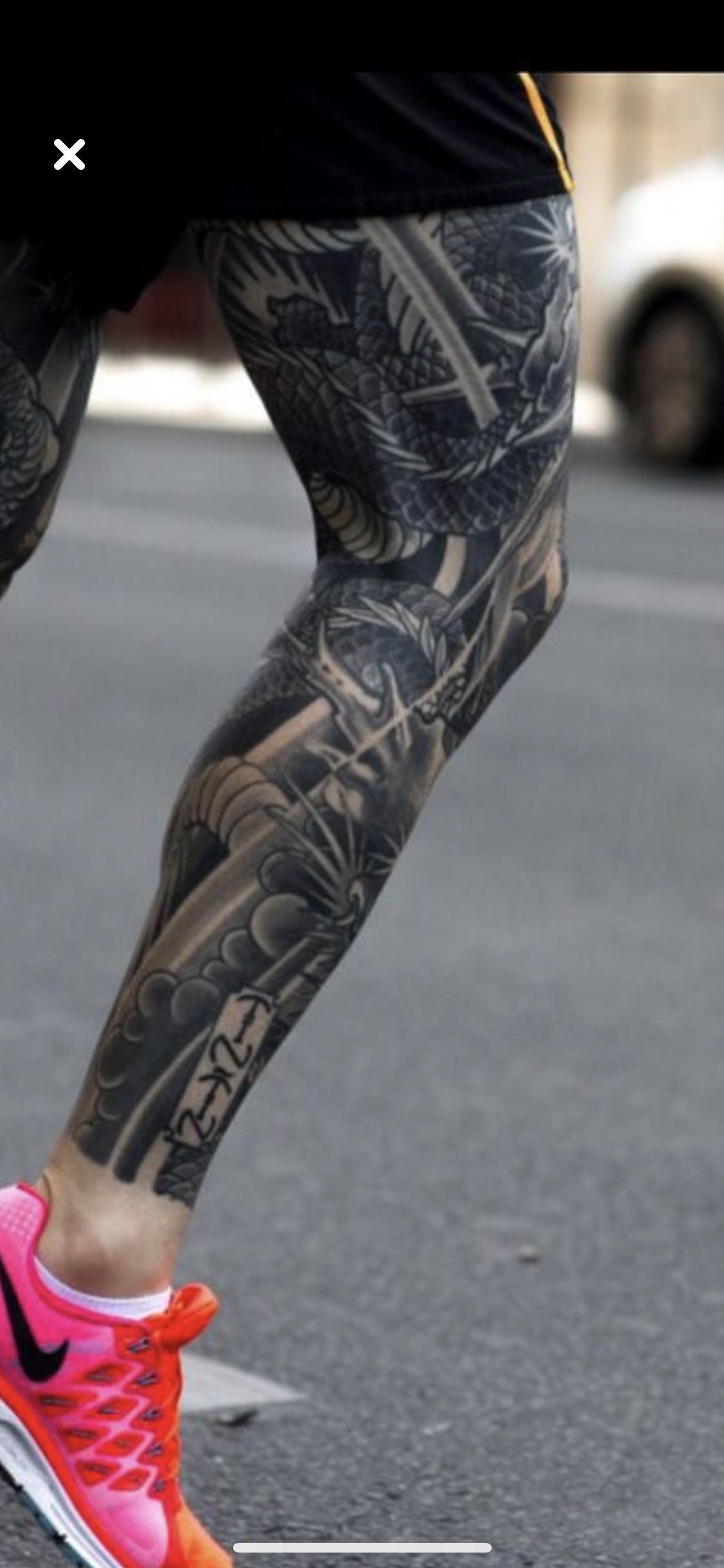 Open Hoping Someone Can Help Looking For A Black Grey Tattoo Design For My Calve I Like The Japanese Style I Was Thinking Maybe A Scull And Or Fierce Dragon With Japanese