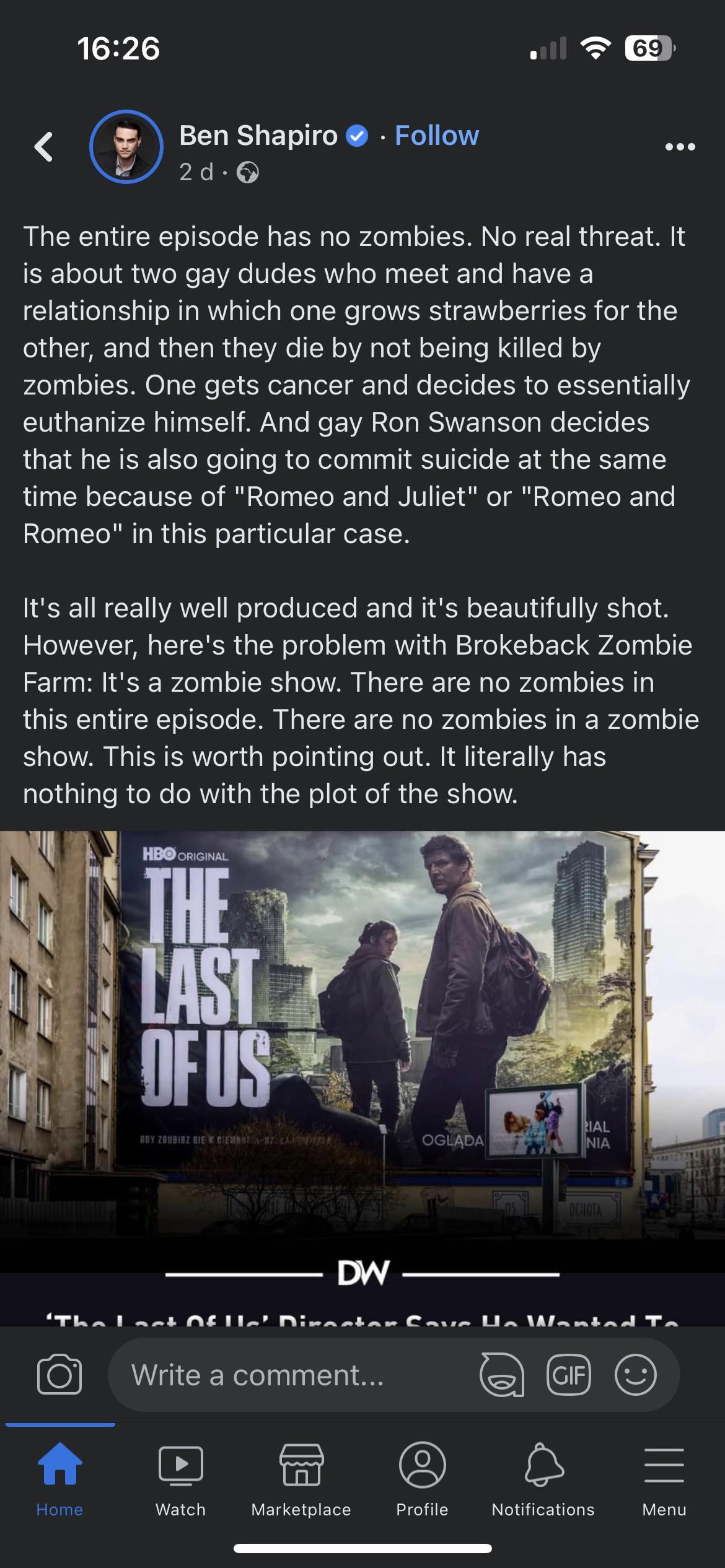 Ben Shapiro on the last of us! : rh3h3productions