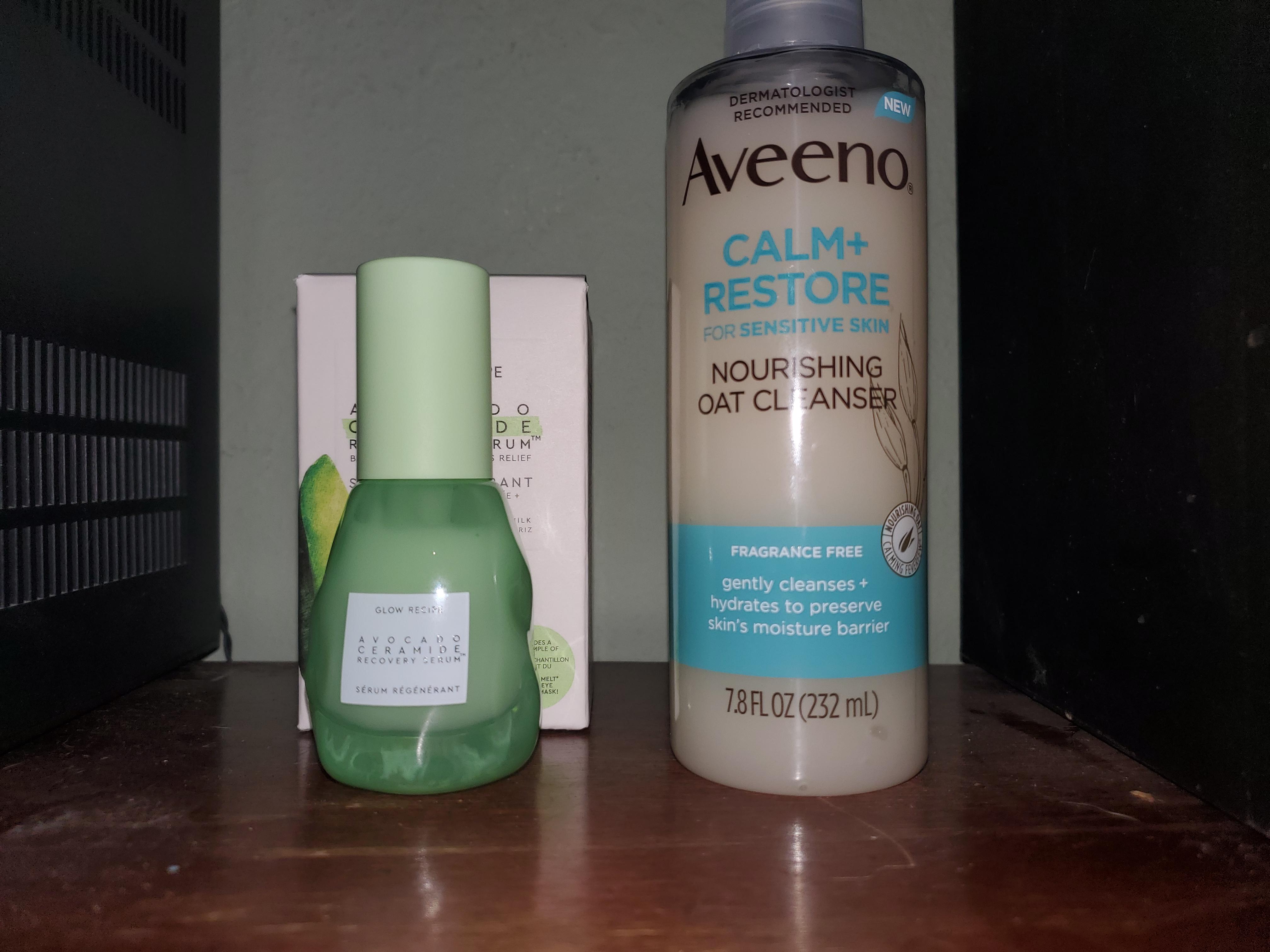 review my experiences with glow recipe avocado serum and aveeno calm restore cleanser rskincareaddiction on glow recipe avocado ceramide recovery serum reddit