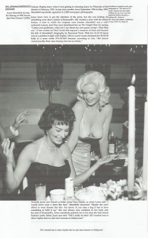 Sophia Loren and Jayne Mansfield at Romanoff’s Beverly Hills. 1957.
