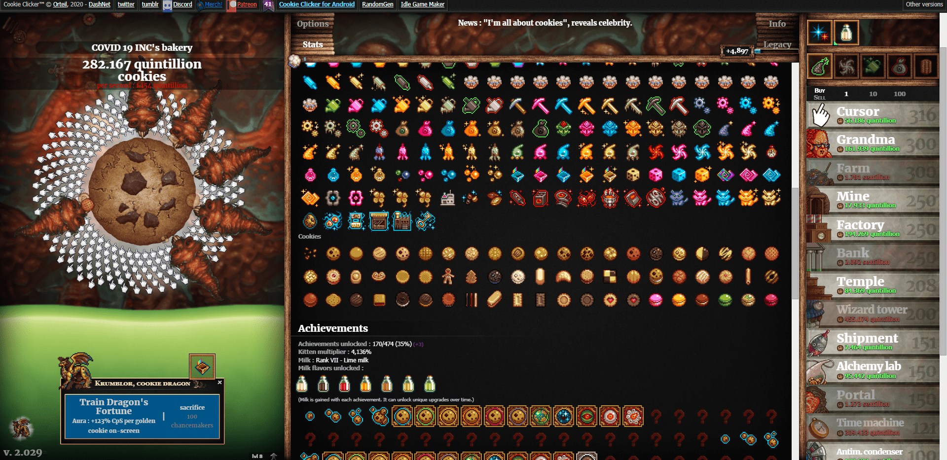 One Full Year Of Cookie Clicker Cookieclicker 