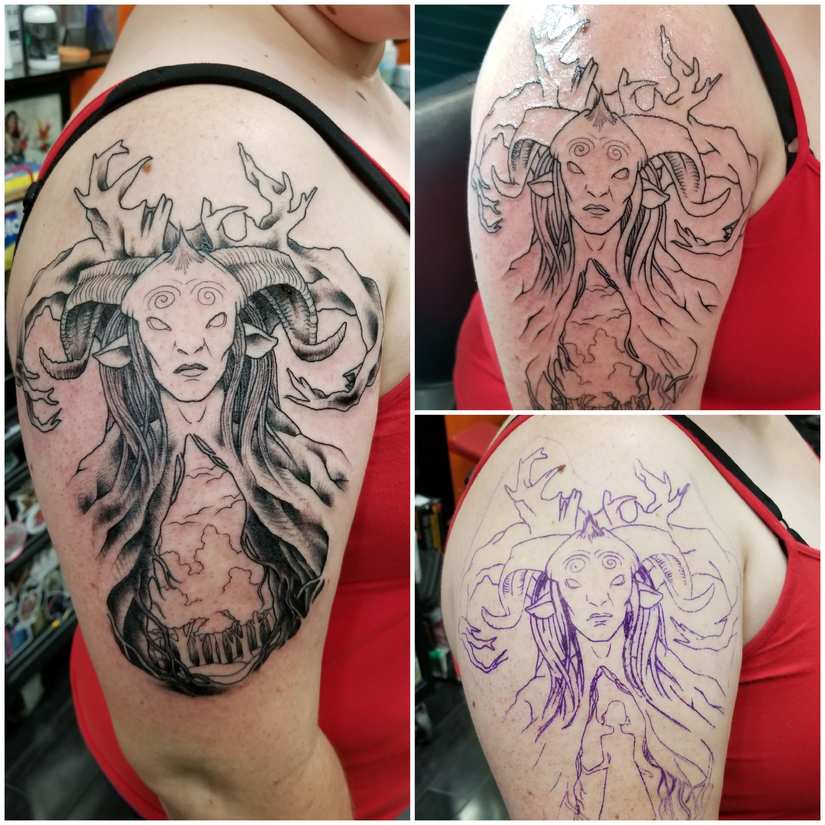 Thought You All Might Appreciate The Start To My Wife's Del Toro Sleeve. : R/Guillermodeltoro 2896_x_2896_jpg