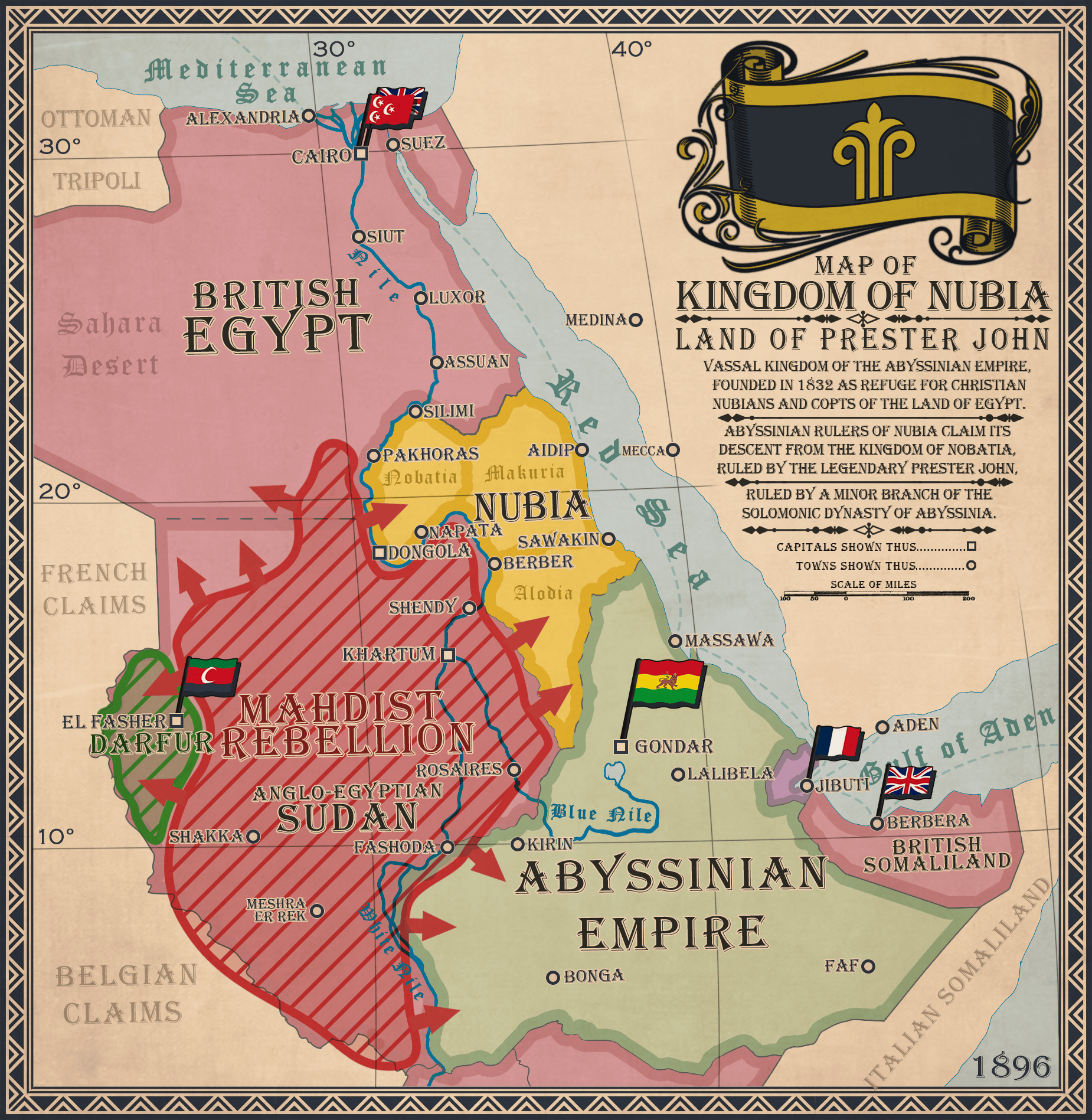 Nubian Empire Map Nubia Wikipedia 