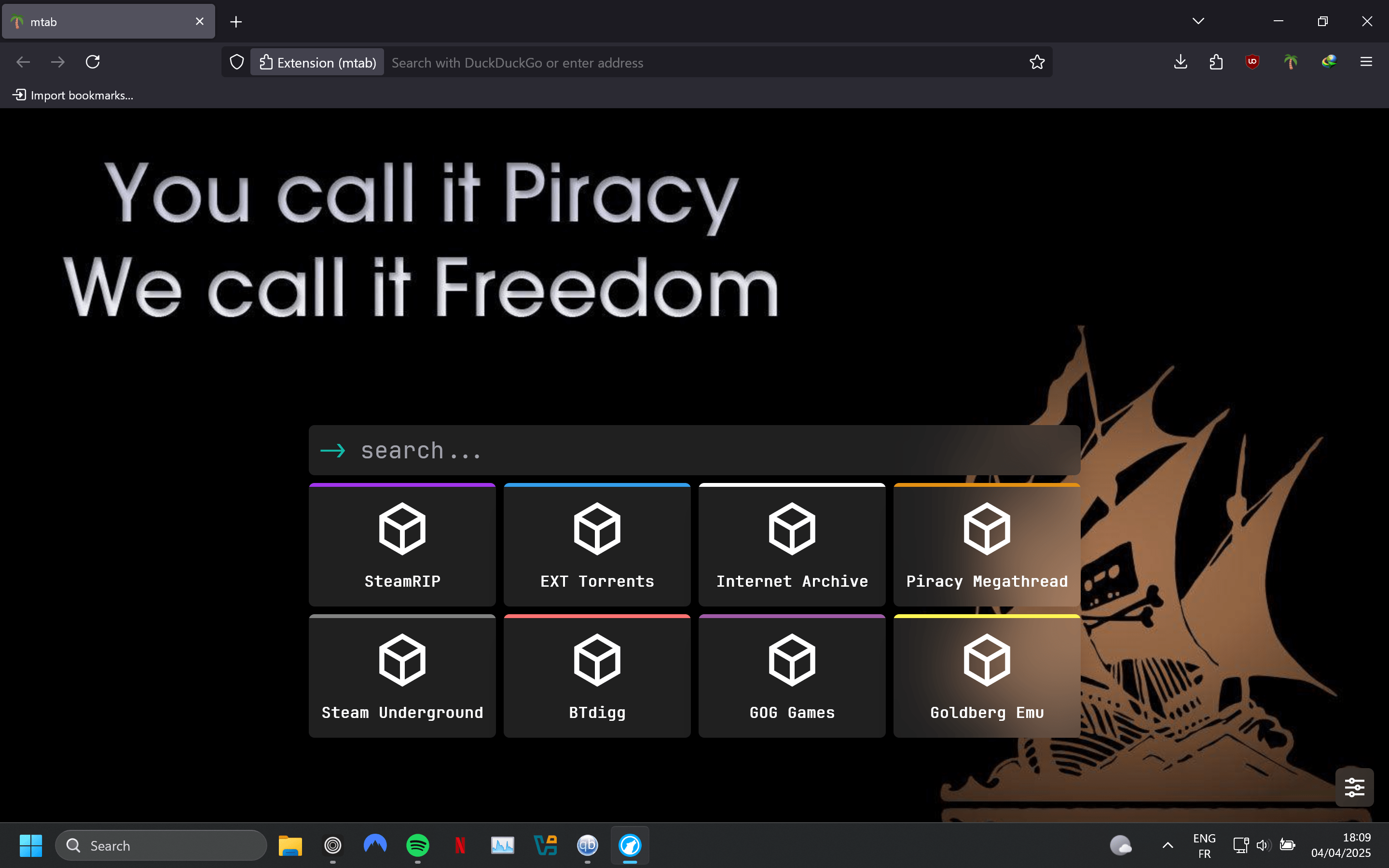 Anyone else have a browser only for piracy? : rPiracy
