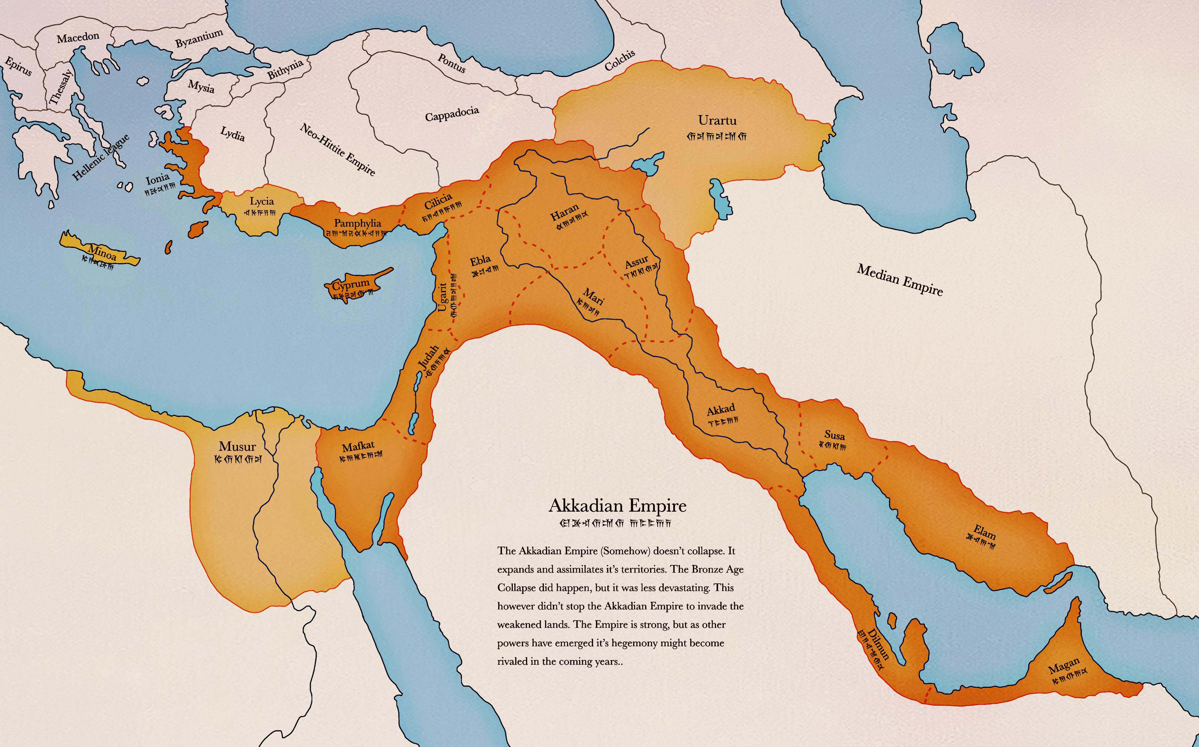 Ancient Akkad Map 