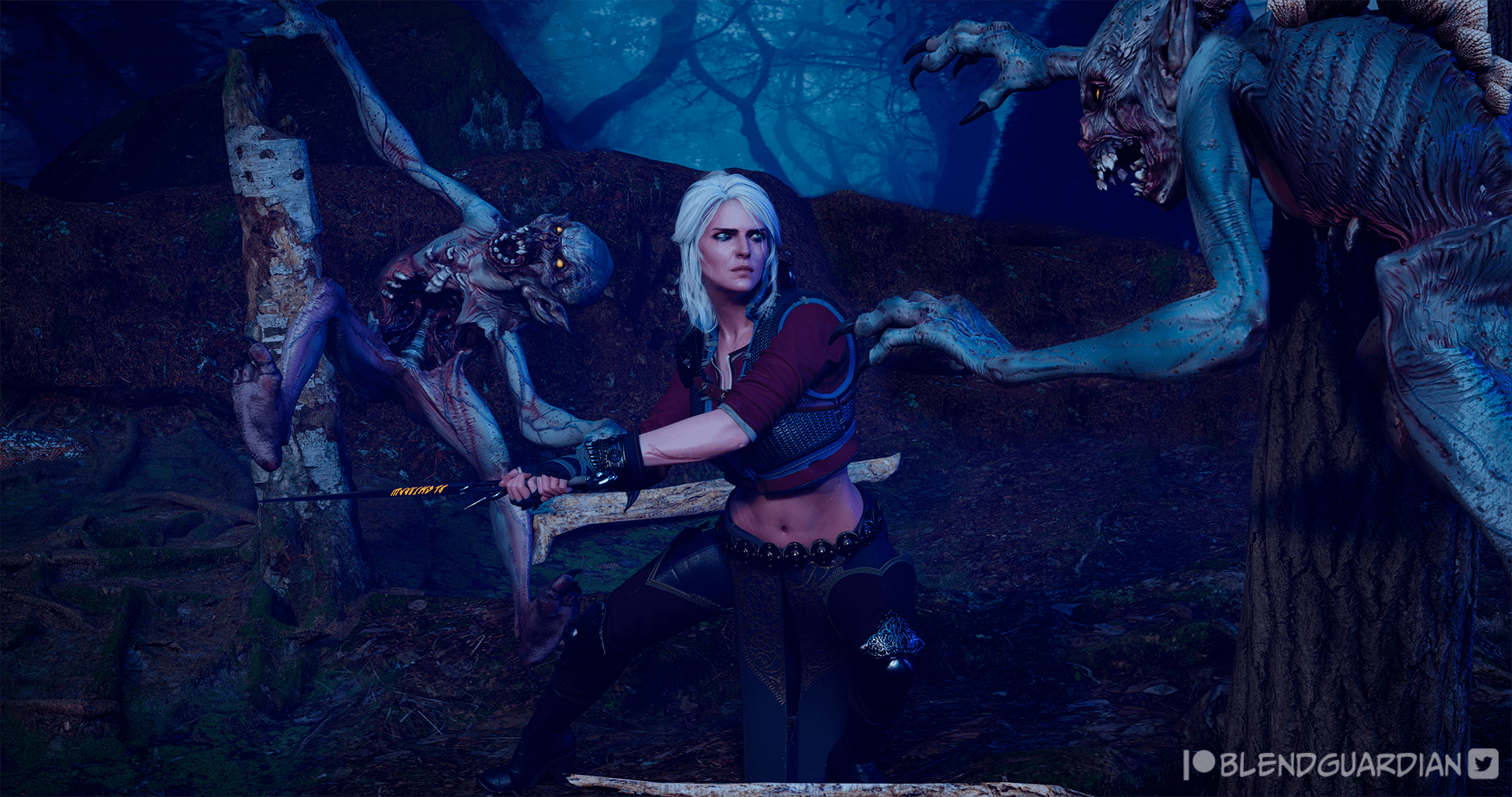 Ciri is out hunting (fan art) : rwitcher