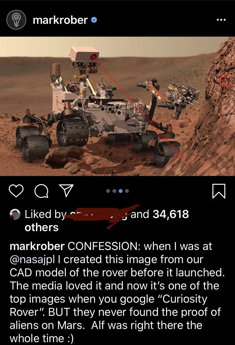 Und russischen weltraumorganisationen (esa & roskosmos) entwickelte exomars rover. YouTuber Mark Rober edited an âalien faceâ into the