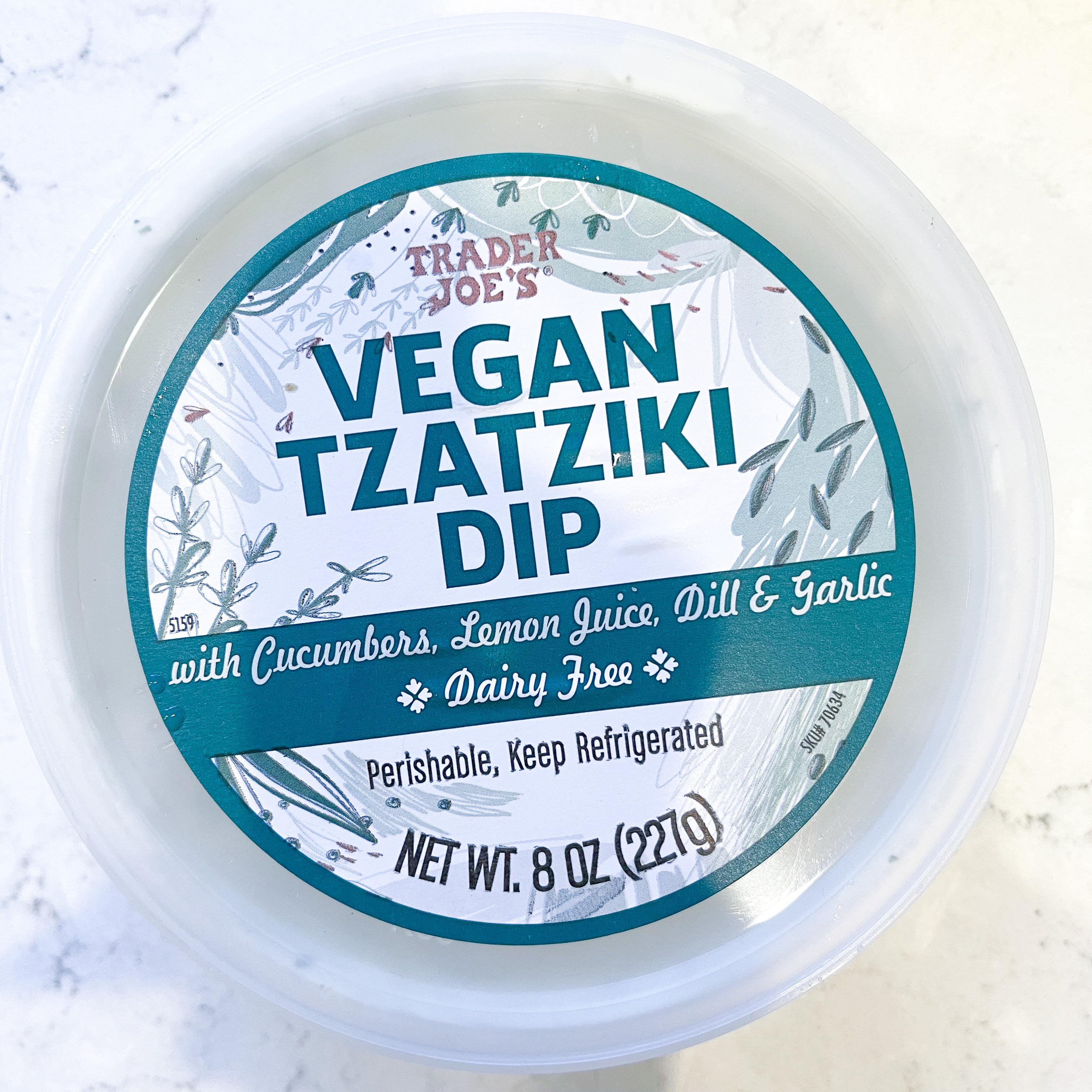 pic Vegan Tzatziki Sauce Trader Joe's thank goodness for vegan tzatziki dip