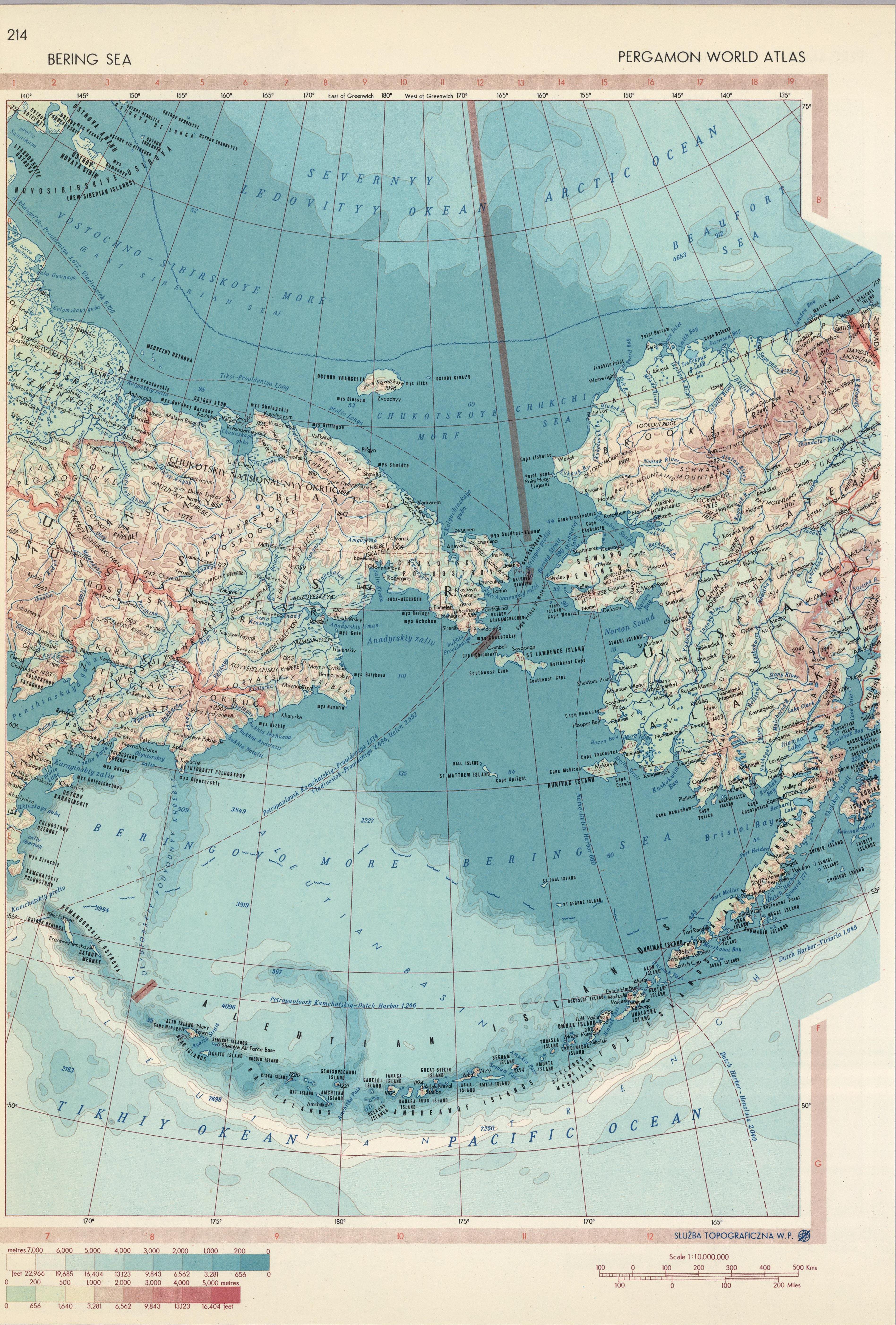 Bering Strait World Map 