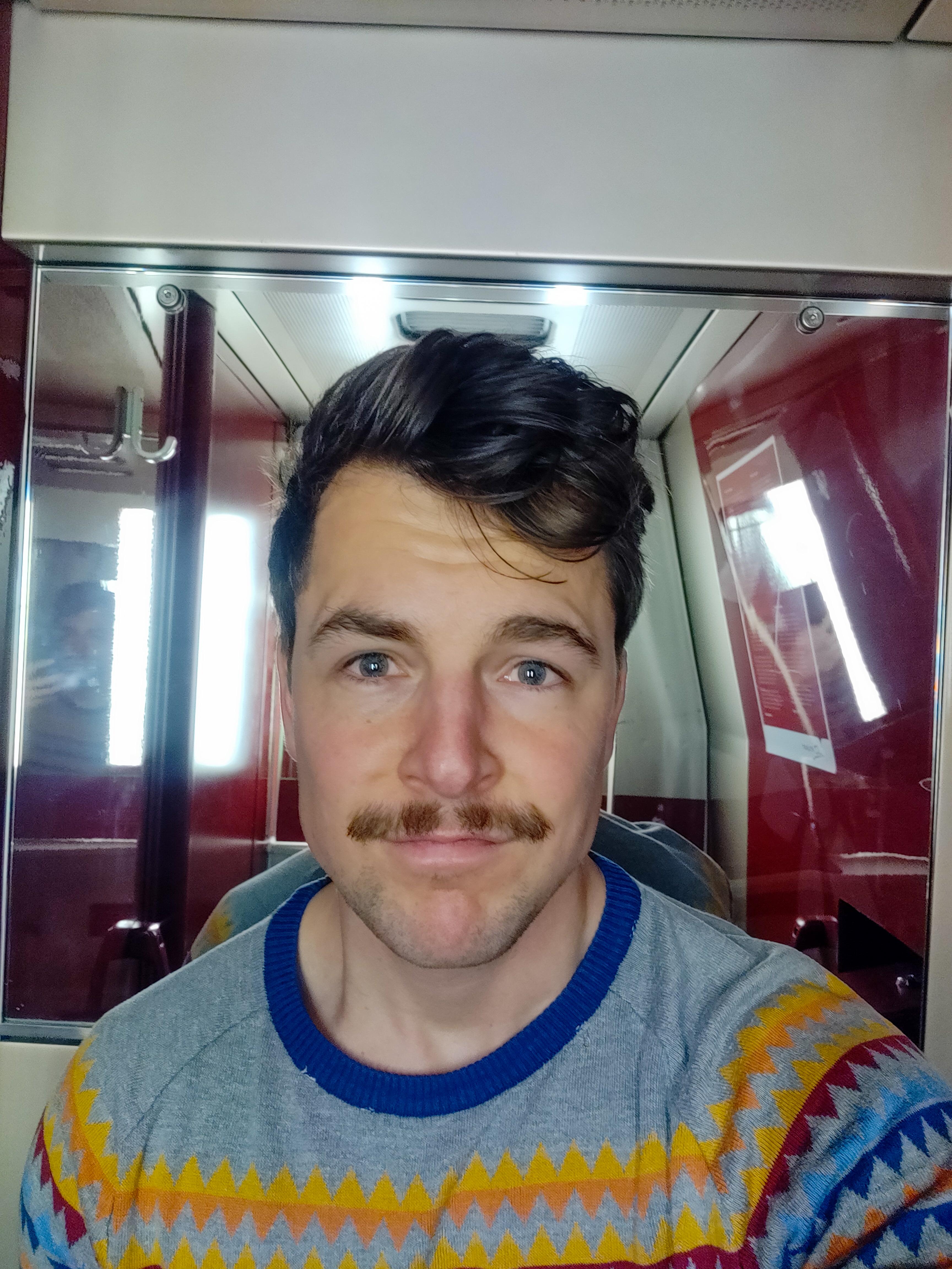 I need honesty only strangers can provide. Does the moustache work? :  rmalegrooming