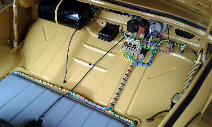 A vw bug wires.