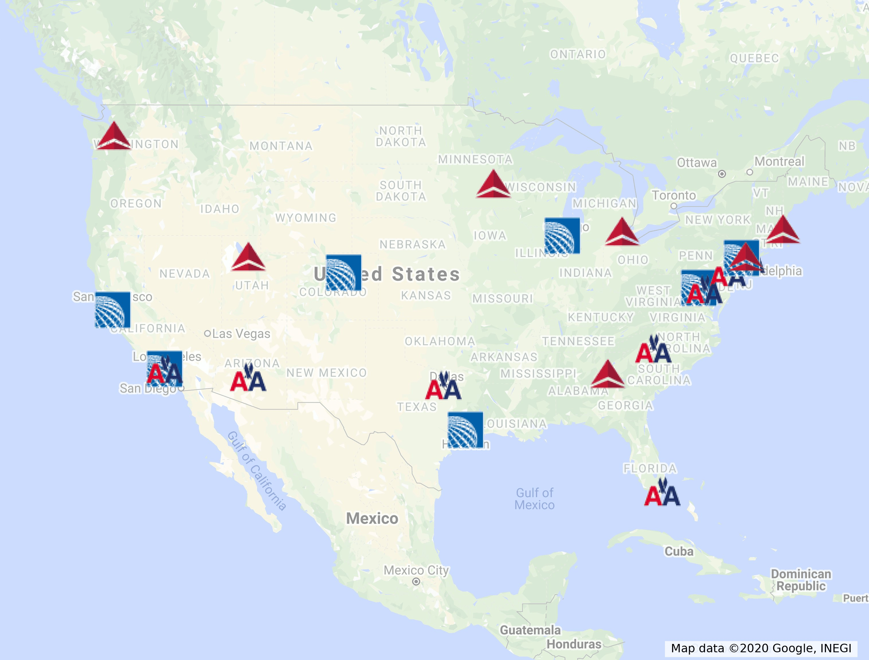 The Biggest Airport In The US Busiest Airports In The US Map Of 
