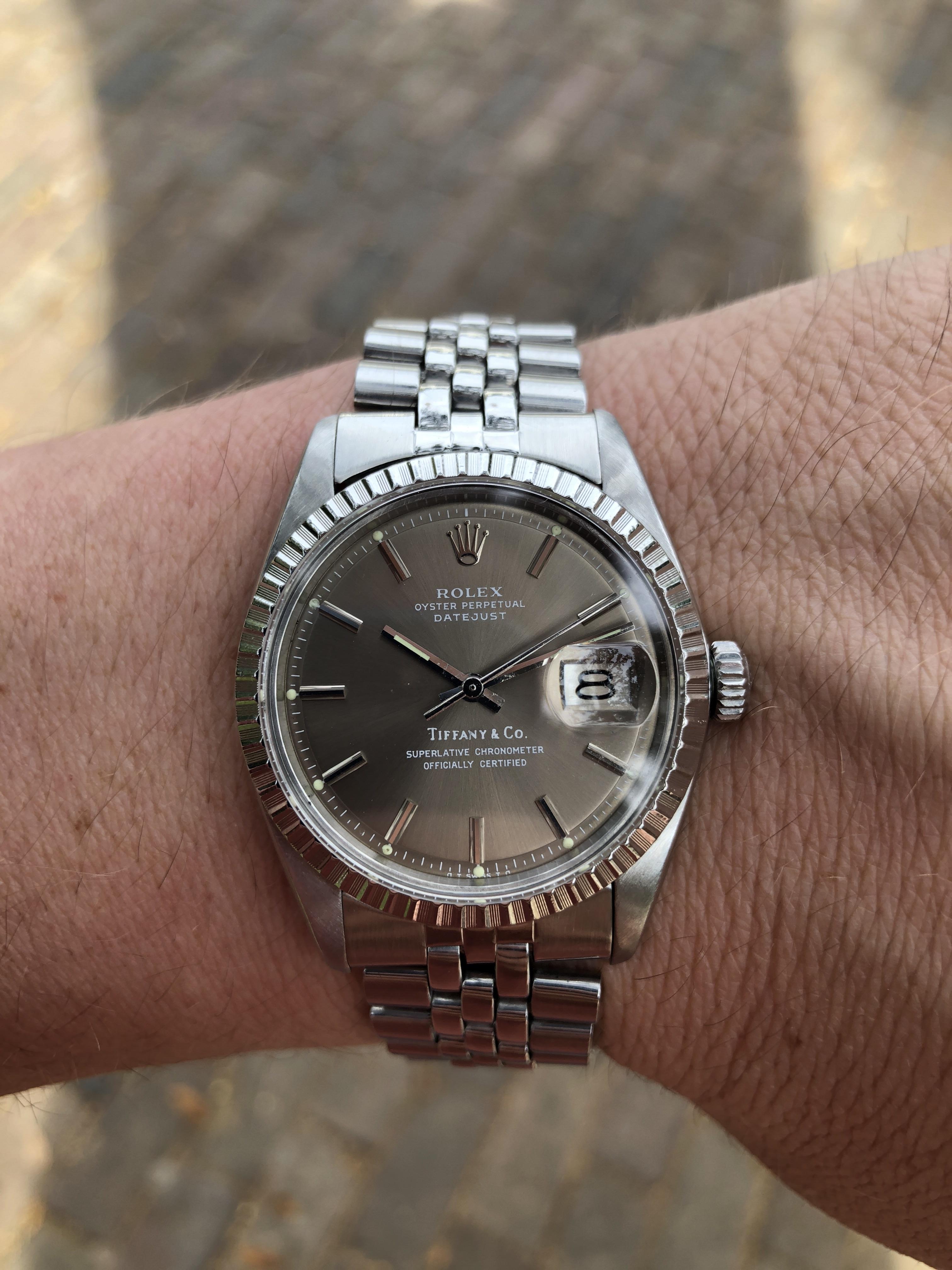 Rolex Datejust 1603 With Tiffany Sigma Dial R Watches