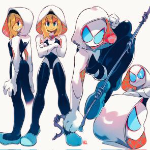 Spider-Gwen artwork (@andrewcockroach)