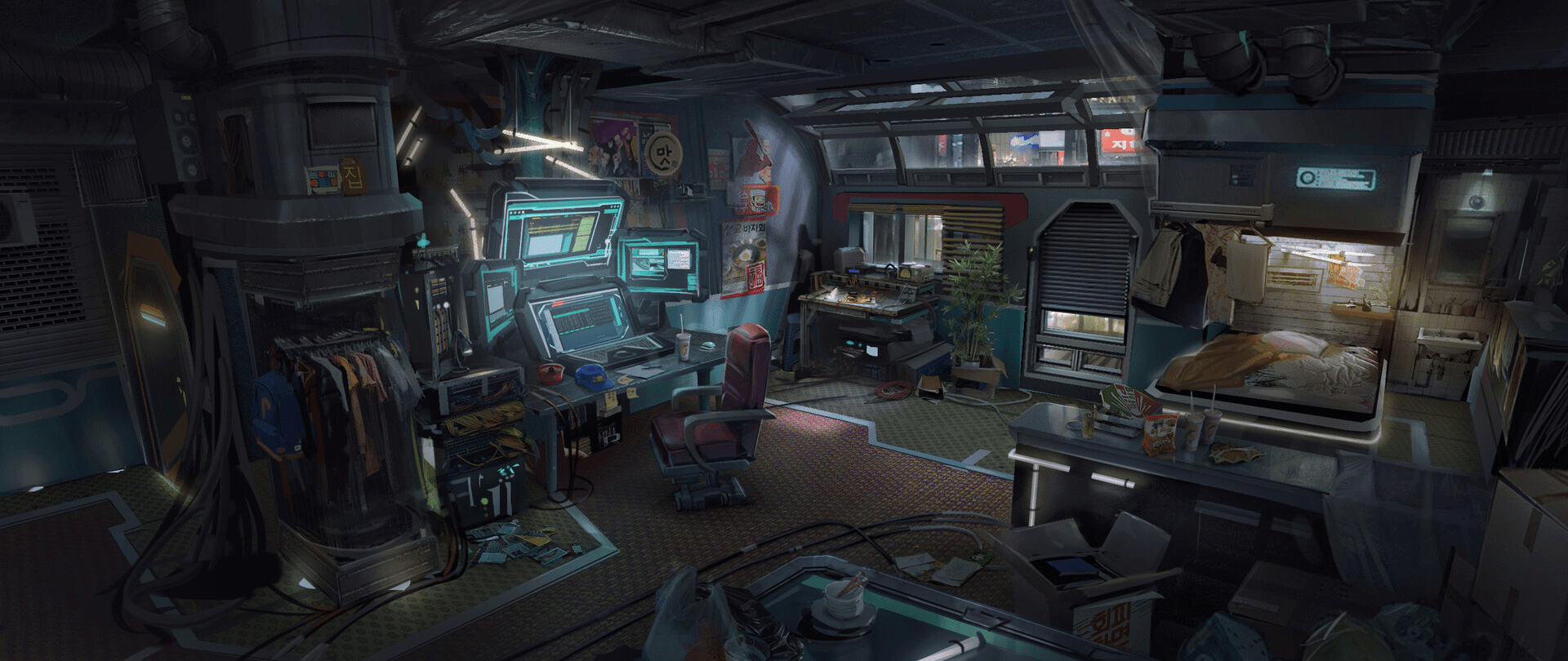 Revenant legendary skin for apex legends season 4. Crypto's Trailer Room concept art by Robin Lhebrard ...